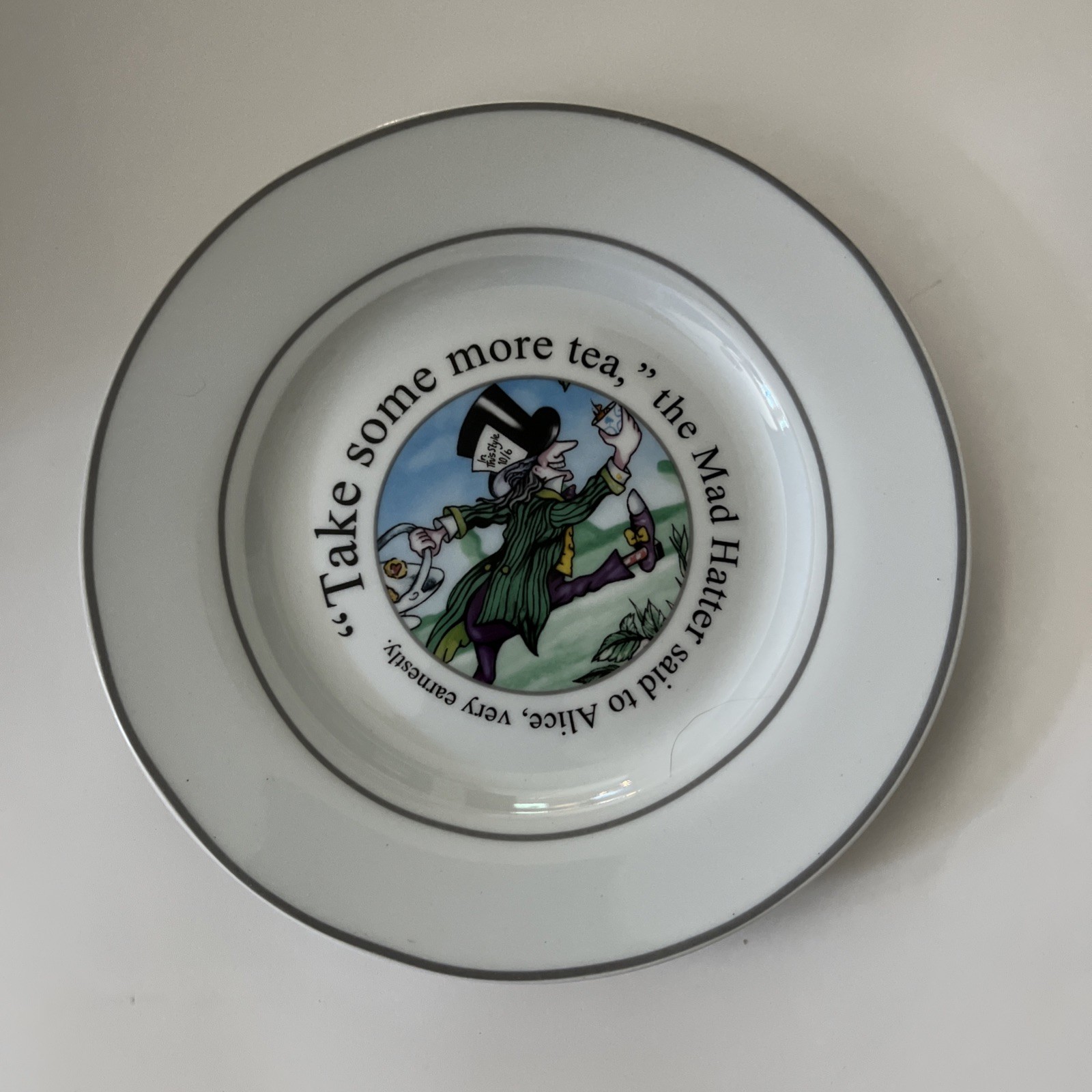 Paul Cardew Alice In Wonderland 8-Inch Plates, Set of 4