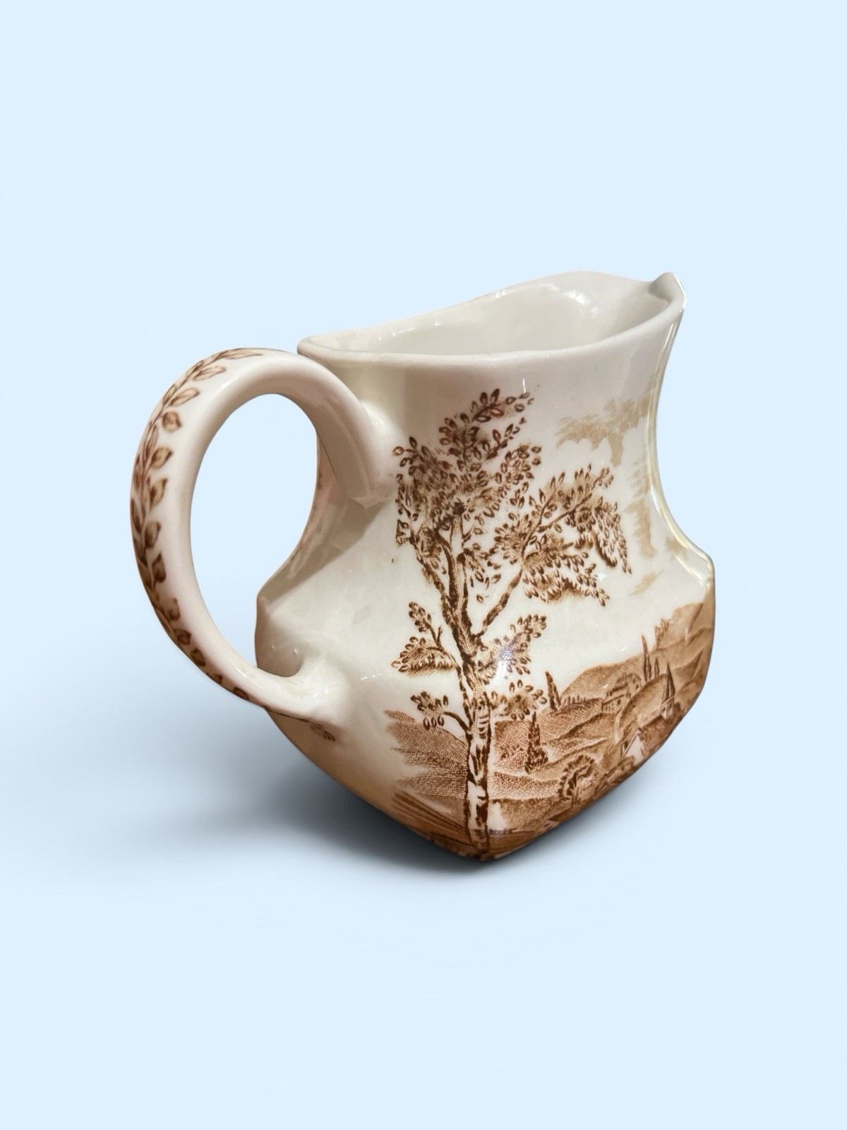 Alfred Meakin Reverie Brown Transferware Creamer Pitcher Staffordshire England