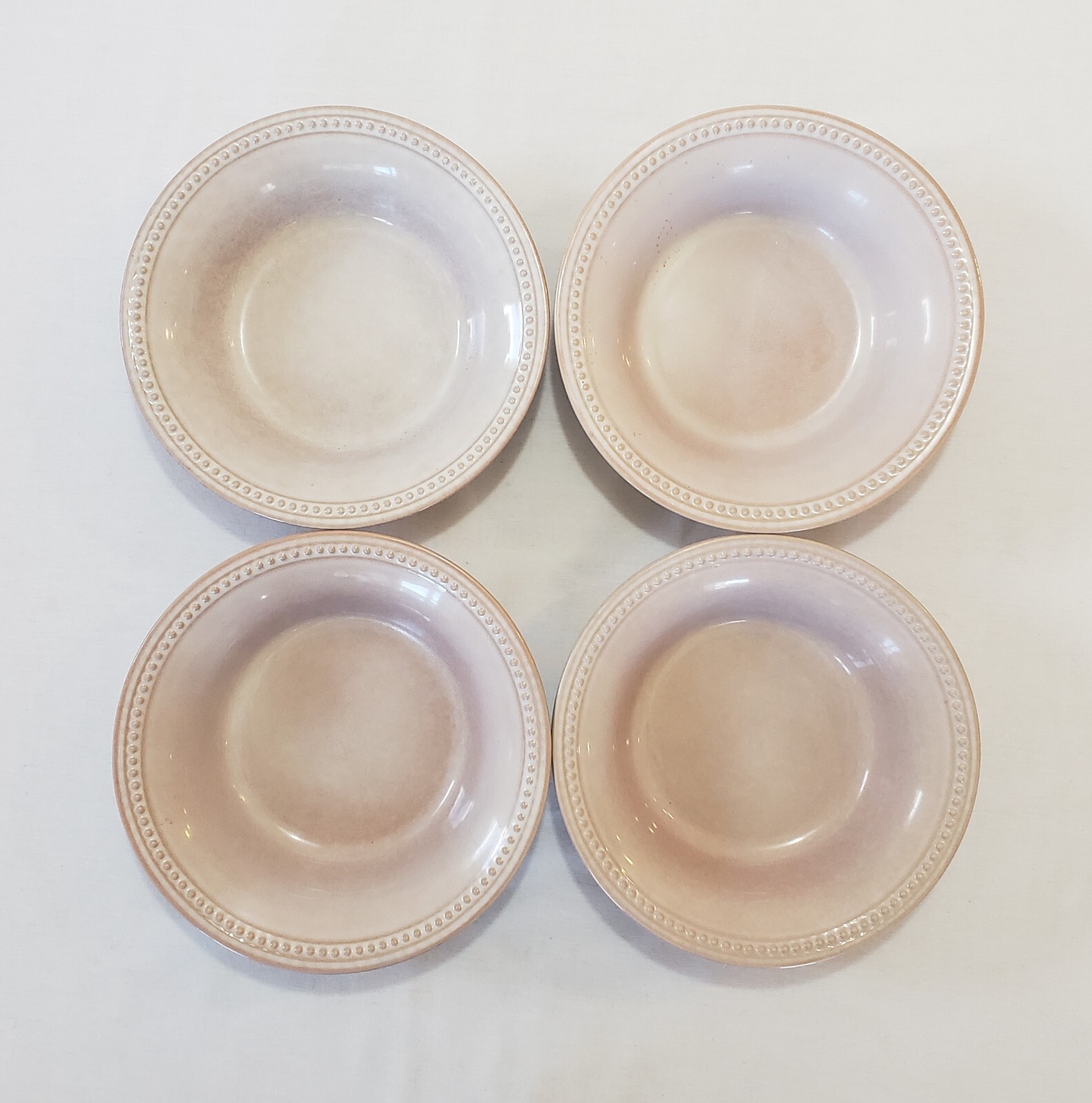 Pier 1 Bowls 8 1/4 Inch Spice Route Himalayan Pale Pink Soup Cereal Set Of 4