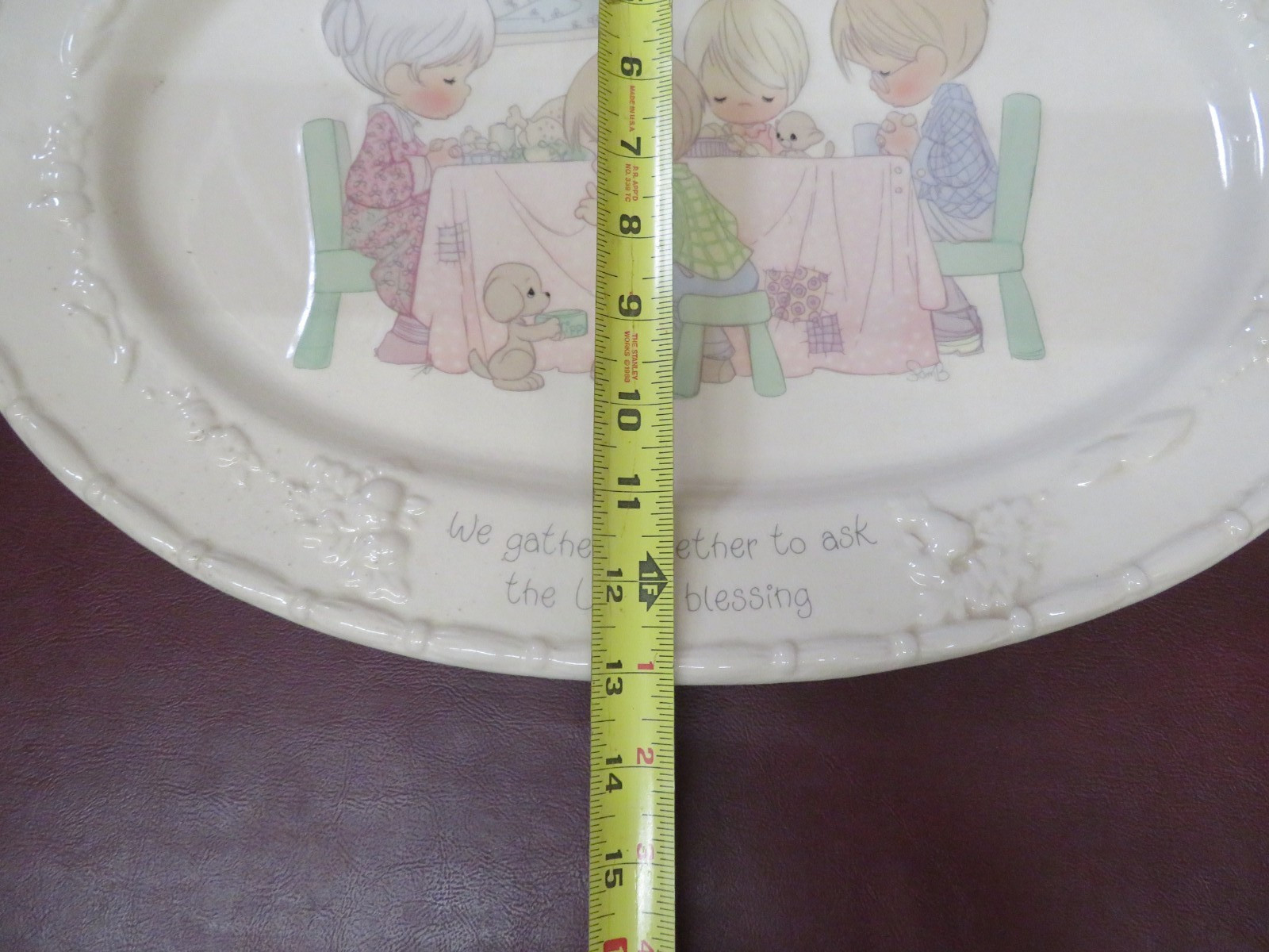 1994 18.5″ Enesco “Precious Moments” Ceramic Serving Platter – Lord’s Blessing