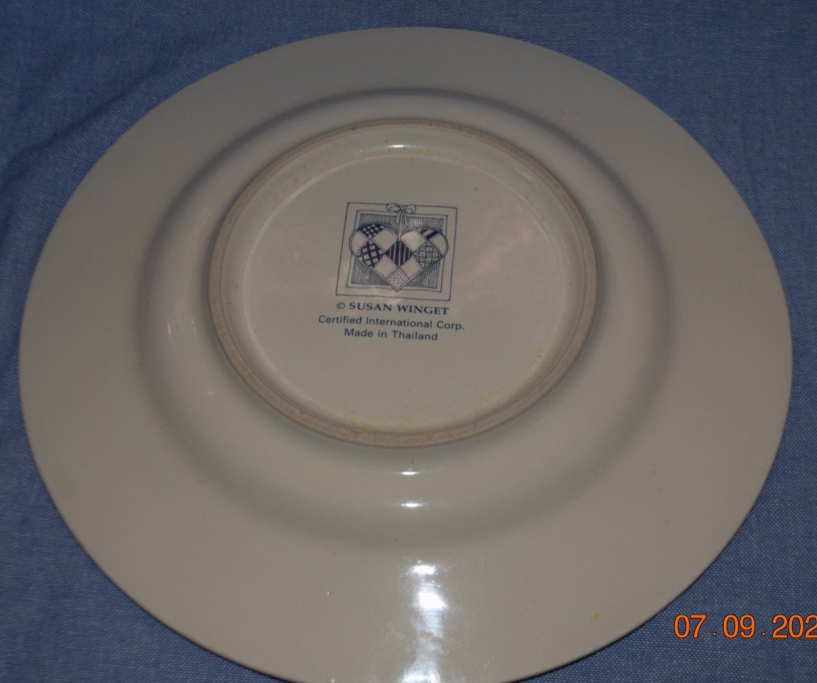 Susan Winget WATERMELON Harvest Fair 9.5″ Dinner Decor Plate 1992-1996