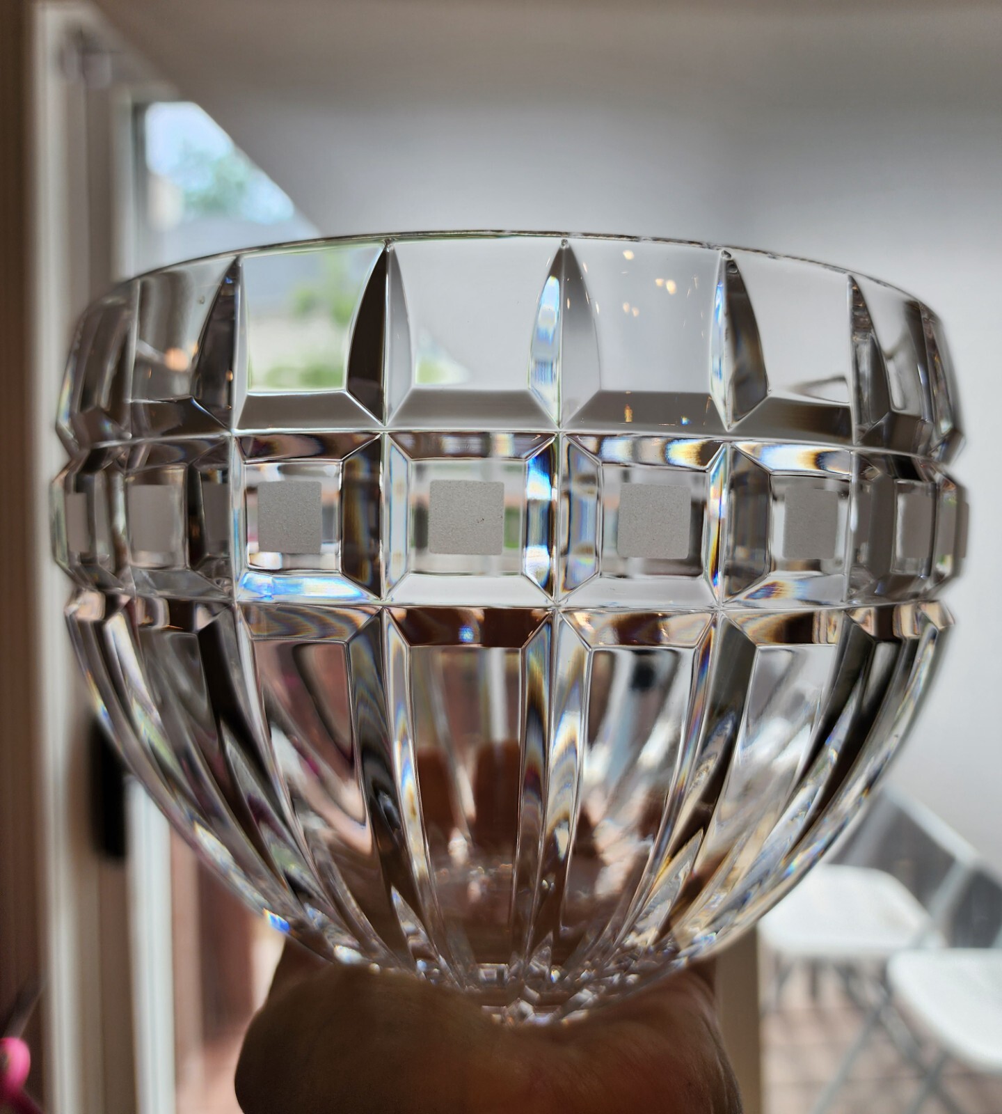 Marquis By Waterford Crystal “Quadrata” 7.5″ Bowl -Heavy- Excellent Condition