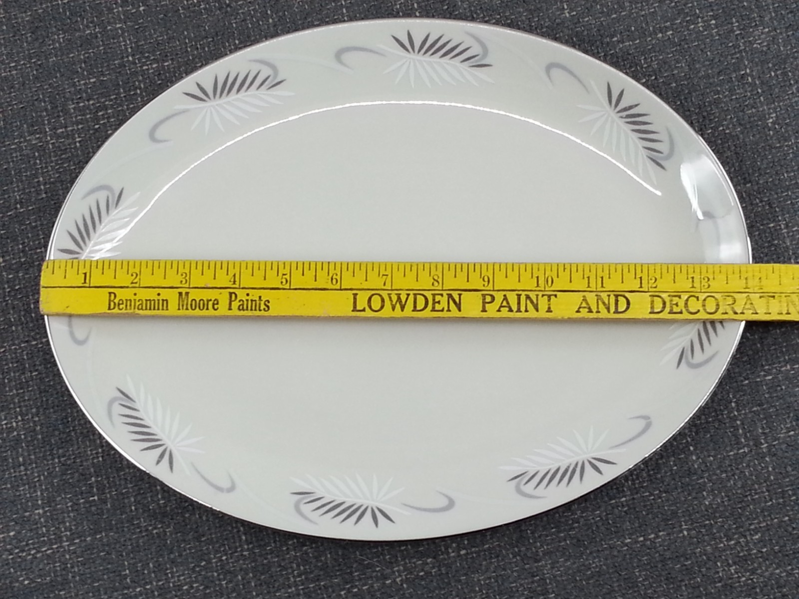 2pc Flintridge China Continental White Round Oval Serving Platter