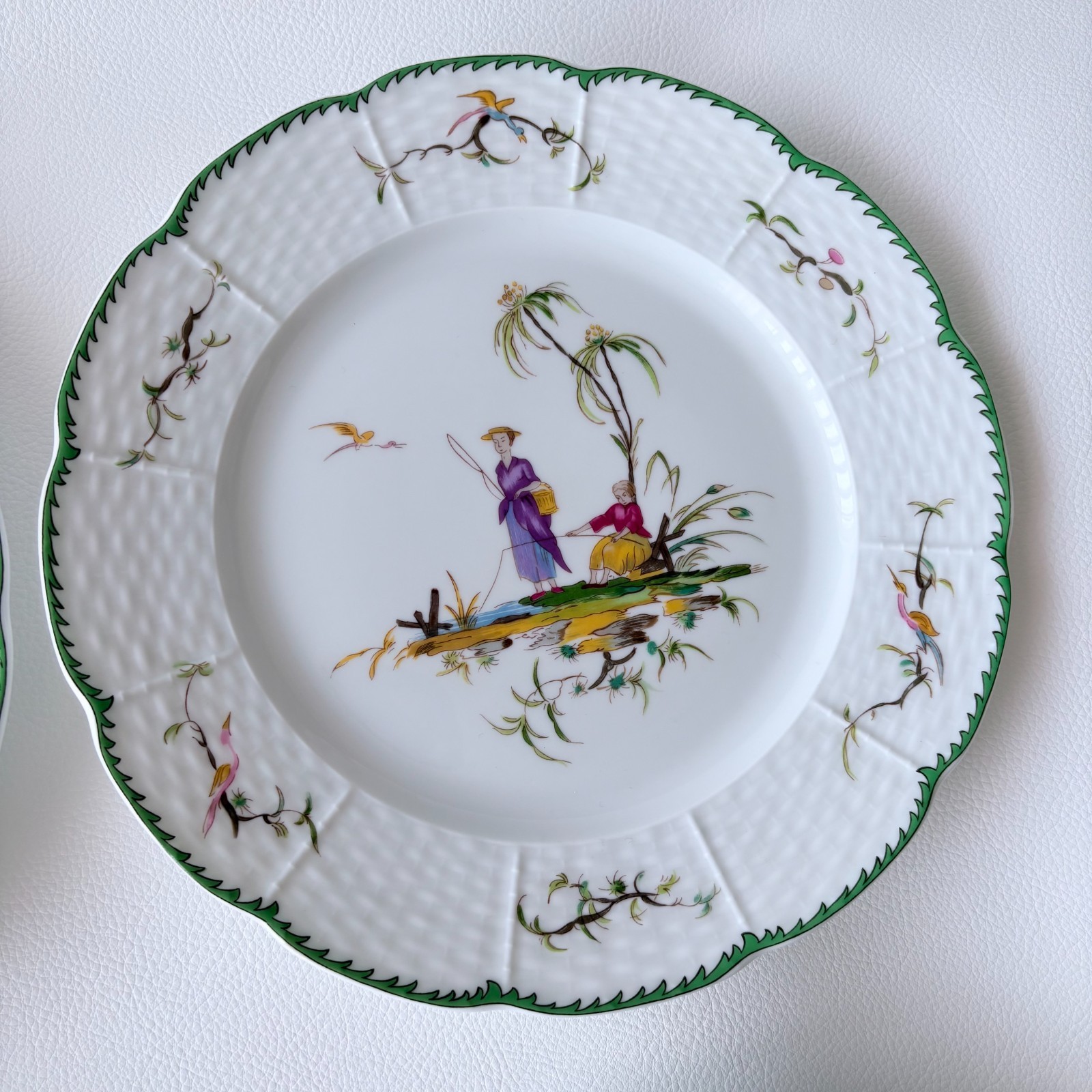RAYNAUD Limoges SI KIANG Plate Full Set 6 [No.1 – 6] 22cm/8.7″