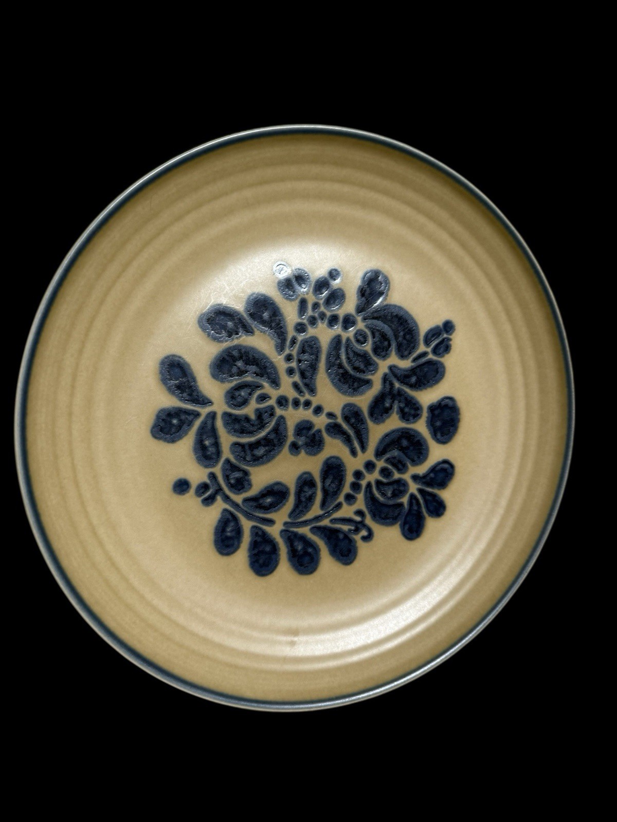 RARE Vintage Pfaltzgraff Folk Art 20th Anniversary Dinner Plate 10″ Blue Beige