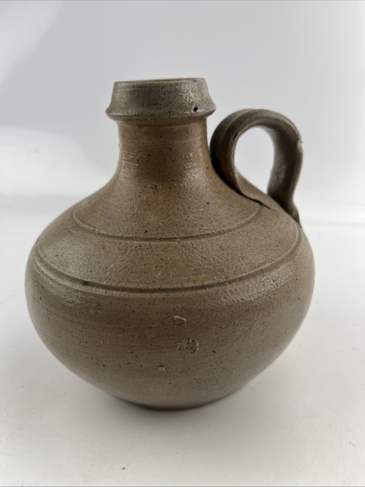 Jugtown Ware Squat Syrup Jug 4 1/2″Tall Stoneware Vintage Antique Primitive