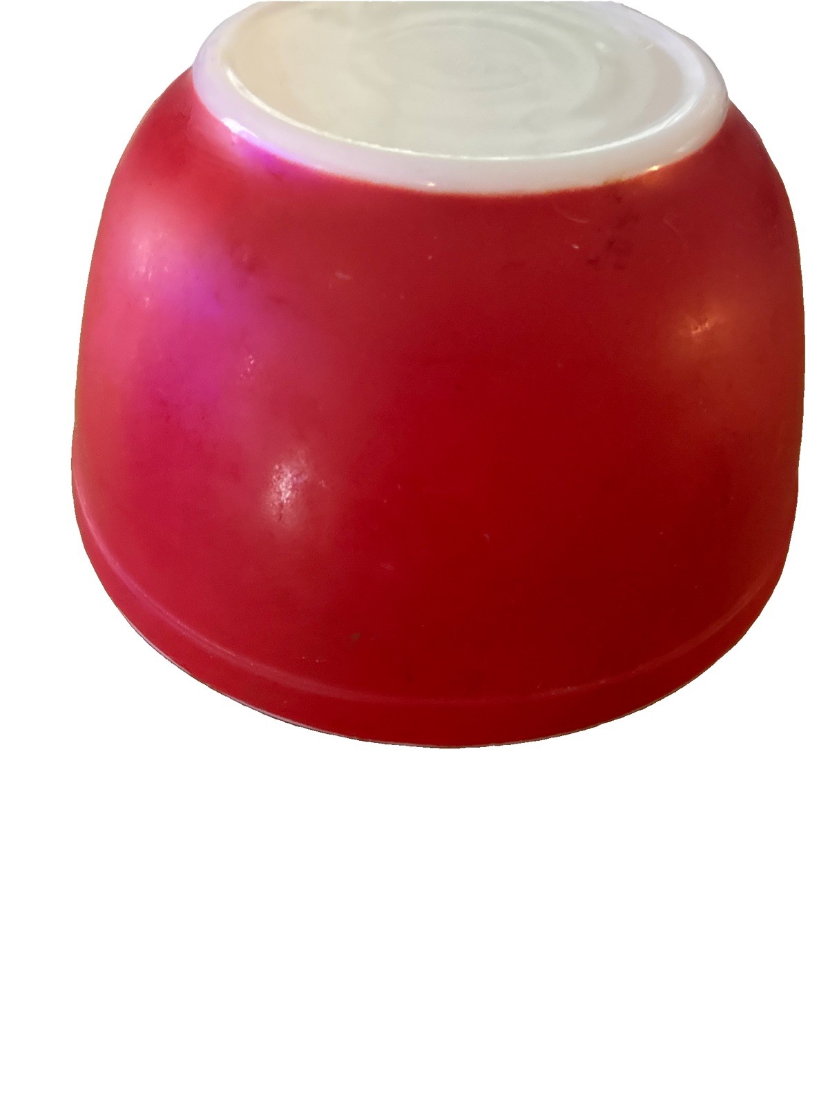 Vintage Pyrex No.402 Red 1 1/2 Quart Mixing Bowl Mid 1950’s-1960’s 7 1/8″x4 5/8″