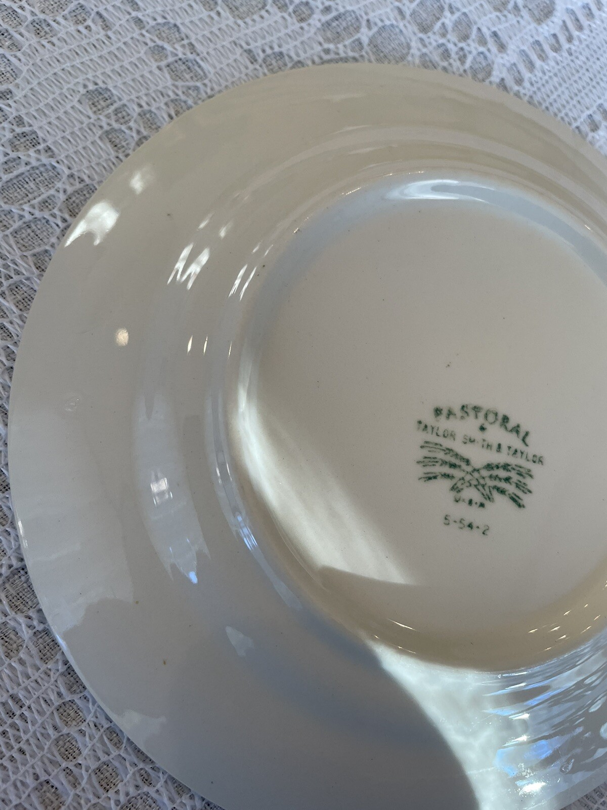 Vintage Taylor Smith & Taylor Pastoral Dessert Plates USA Farm 6 1/2 Inches