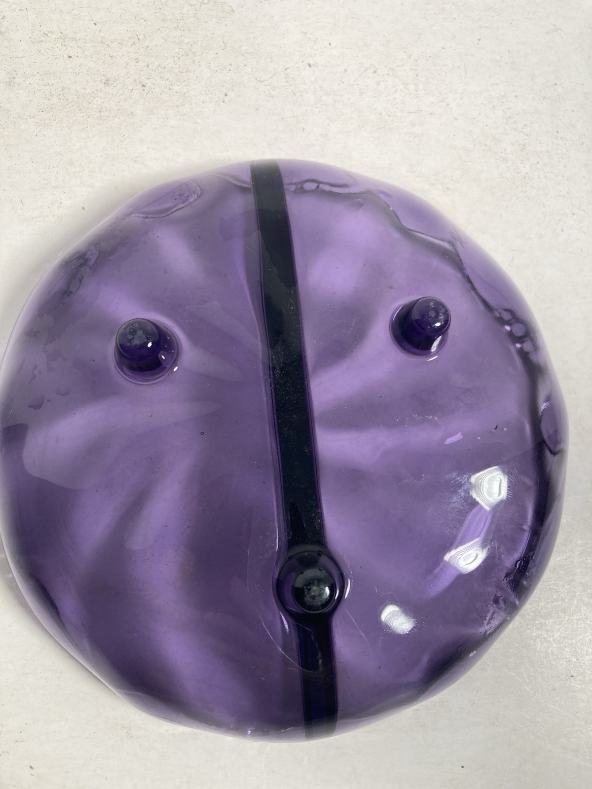 Vintage Purple Glass RELISH Dish, Divided Server, “footed”,condiment, irradiated