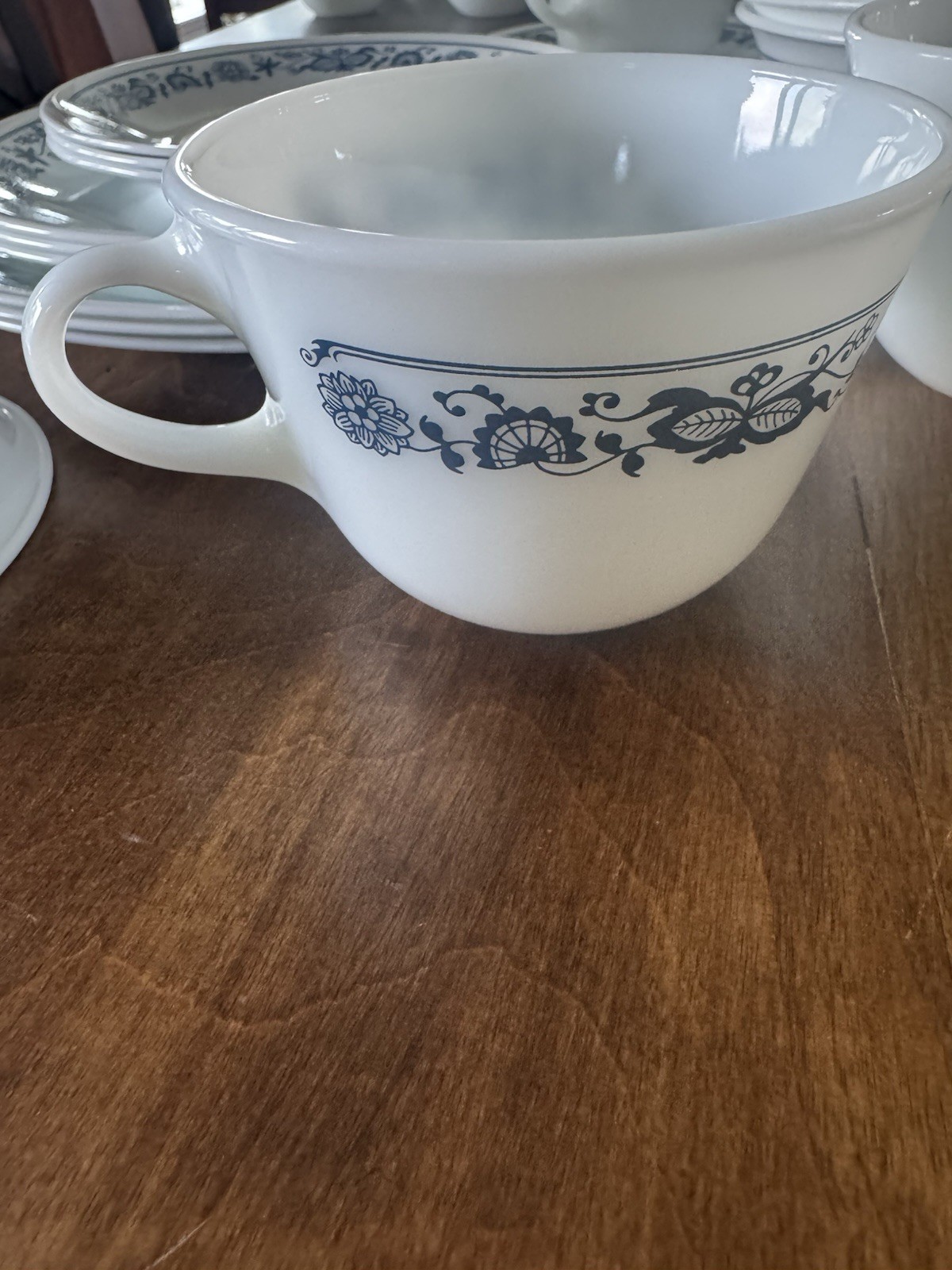 21 Piece Service For 3 Vintage Corelle Old Town Blue Onion Dinnerware Set