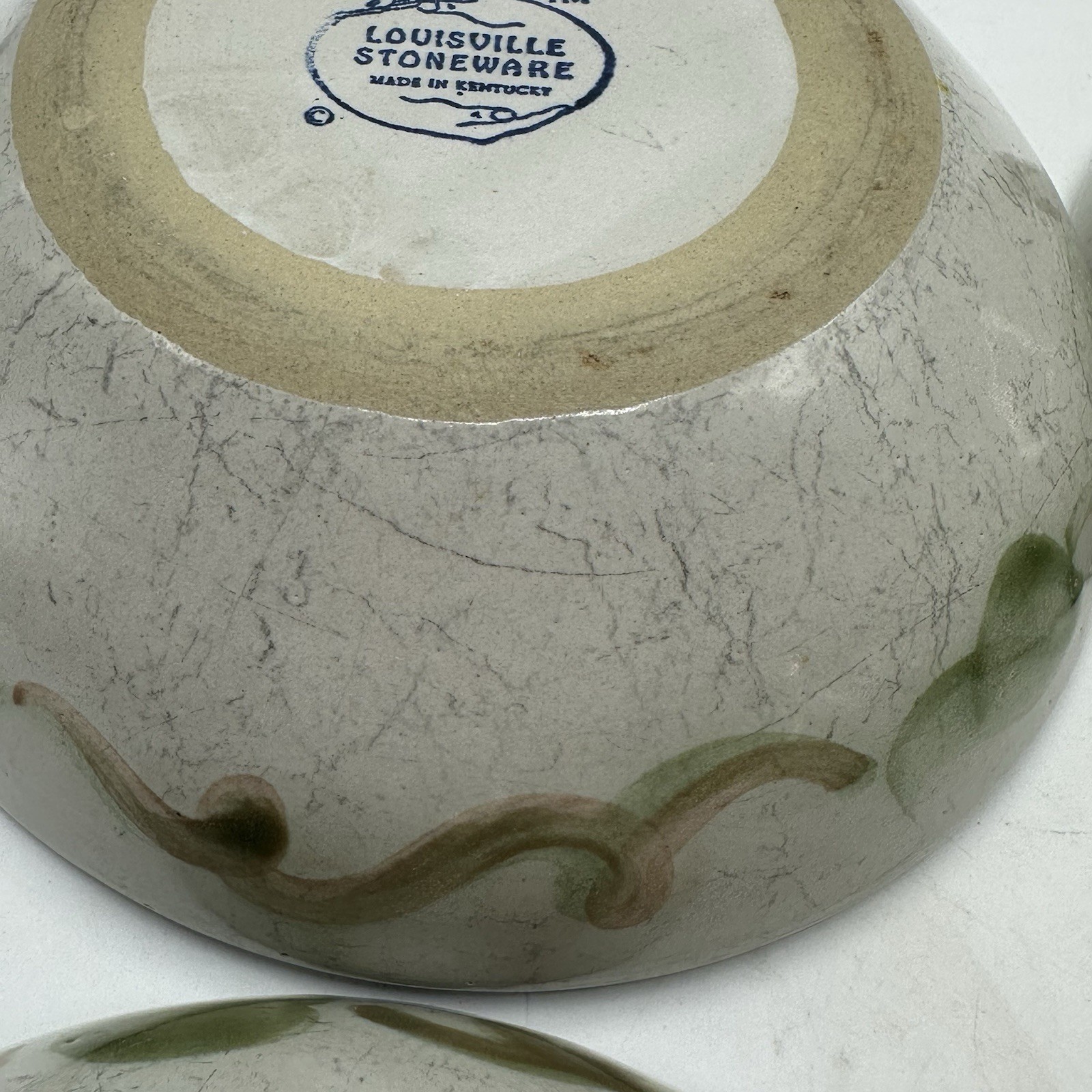 4 Louisville Stoneware Pottery Harvest Pear Soup Cereal 6.5” Bowls SCRATCHED