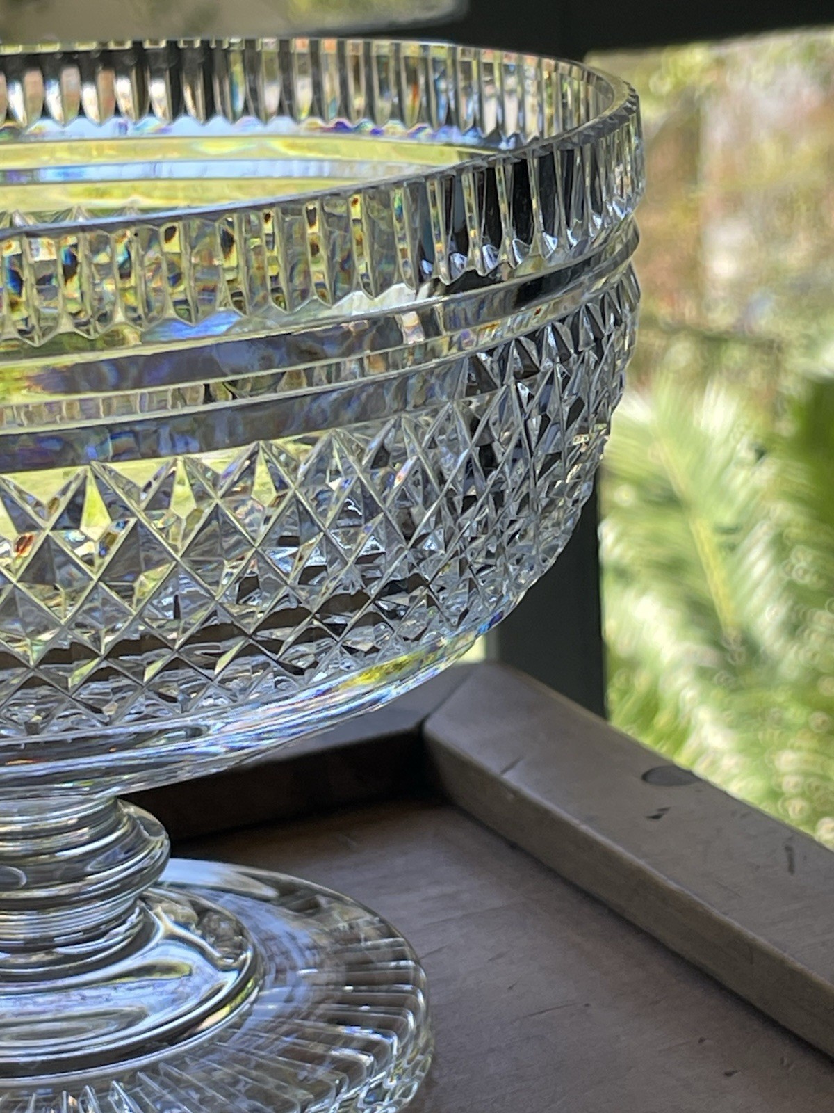 Vintage Waterford Crystal Centerpiece Bowl Footed Pedestal Castletown Cut ~MINT