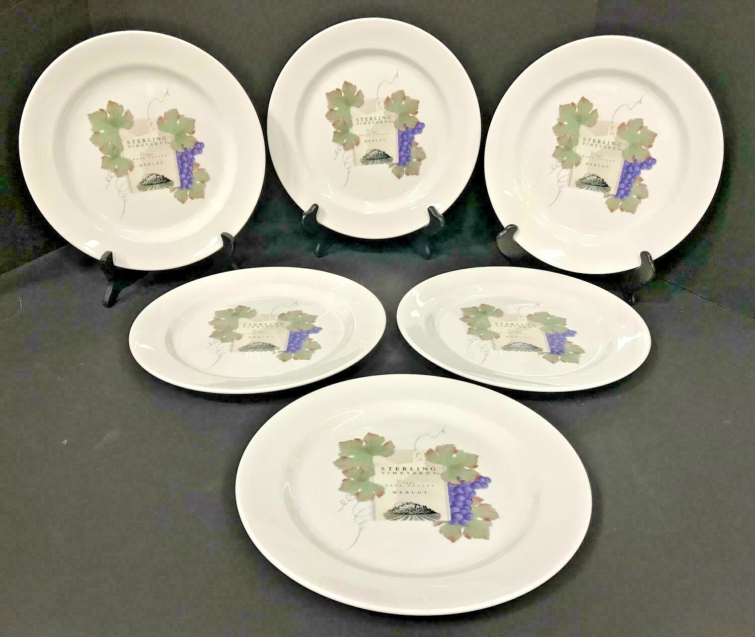 Wedgwood Grand Gourmet Sterling Vineyards Merlot 1997 Accent Plate New – Rare