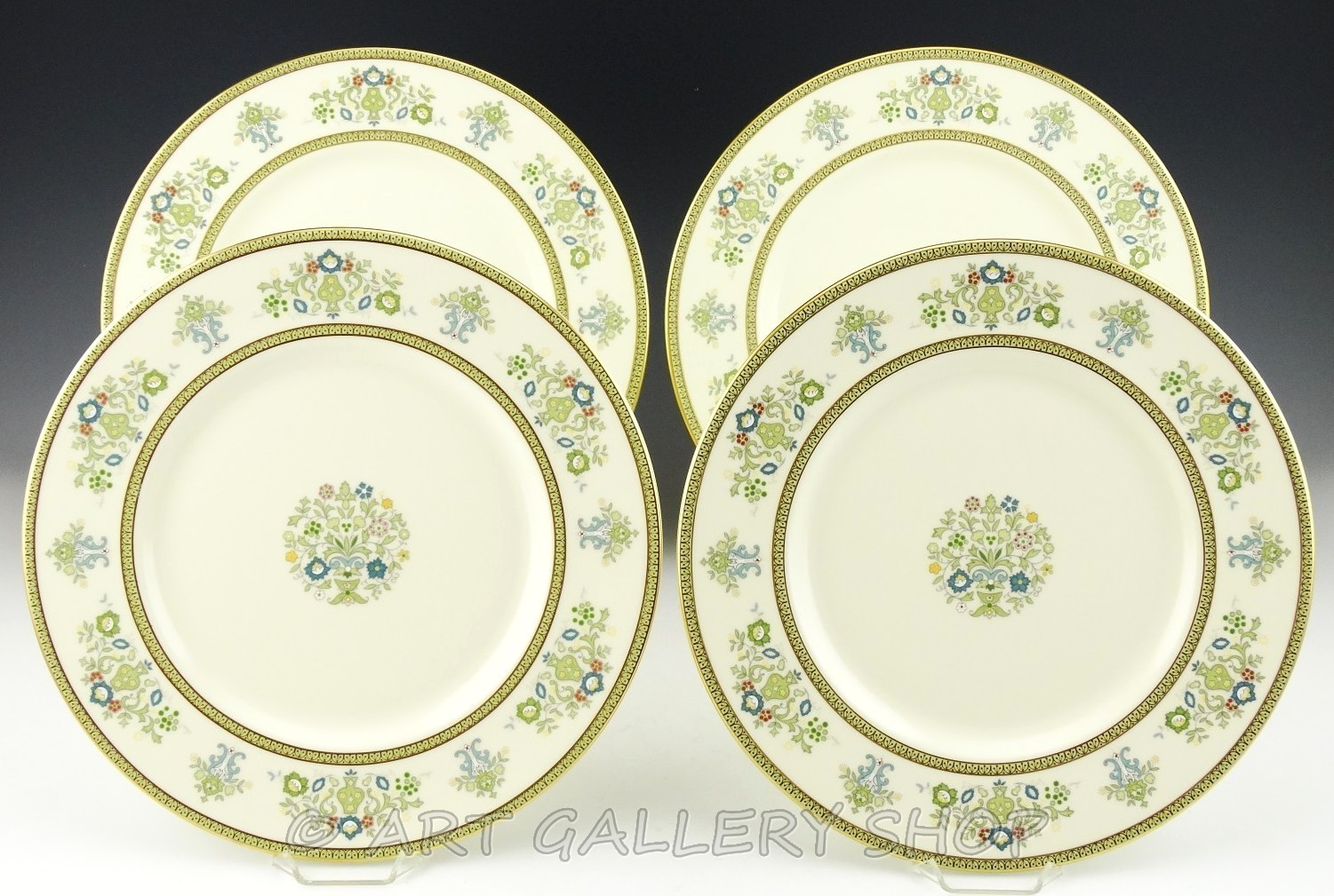 Minton England HENLEY 10-5/8″ DINNER PLATES Set of 4 Mint