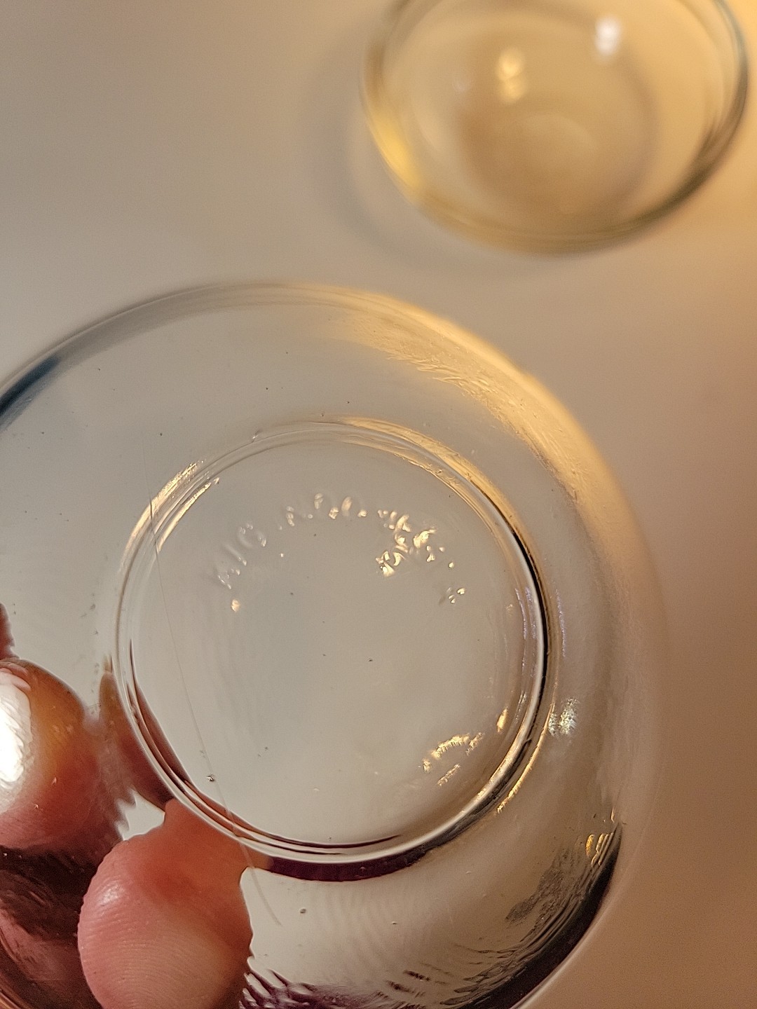 Set Of 2 KIG Indonesia Thick Glass Prep Bowls 1/4 Cup