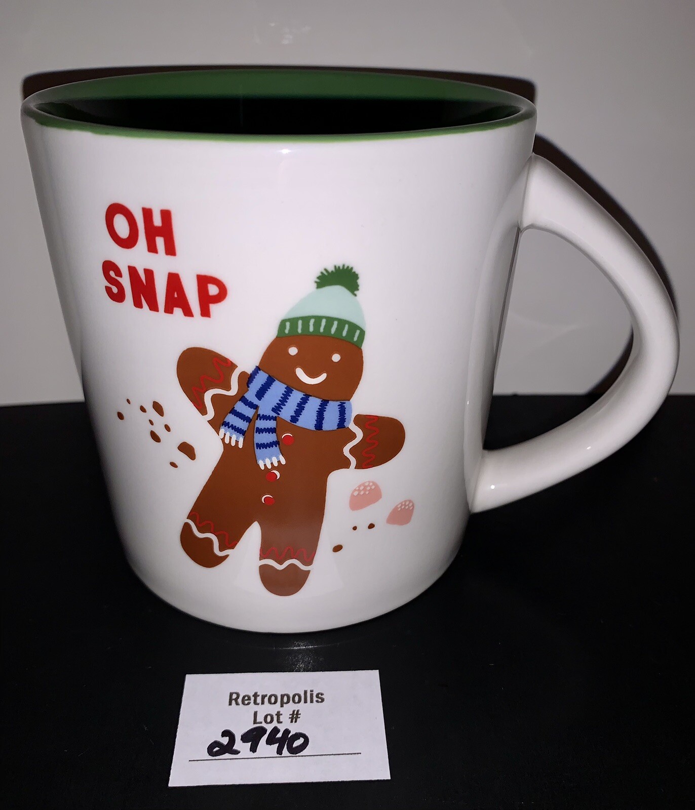 Wondershop GINGERBREAD MAN OH SNAP Stoneware Holiday Baker’s Coffee MUG Cup