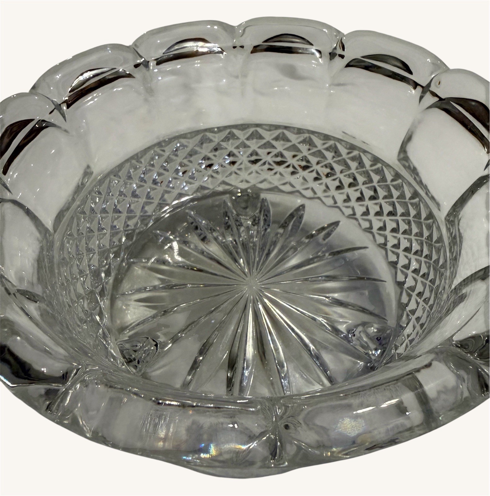 Vintage Anchor Hocking Wexford Clear Glass Footed Bowl 7″