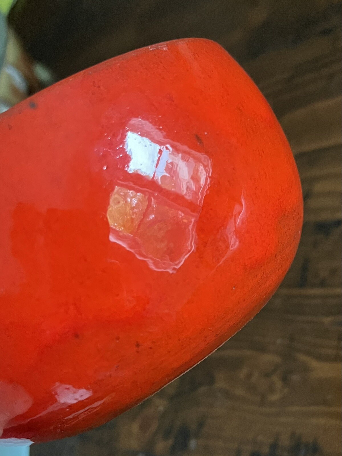 Vallauris French Pottery Bowl Red Orange Charles Voltz 5 1/2 inches France MCM