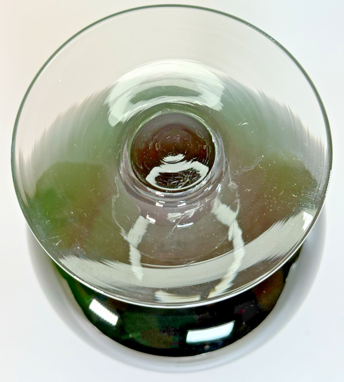 Beautiful Hand Blown Dark Green Footed Barware 48oz Pitcher