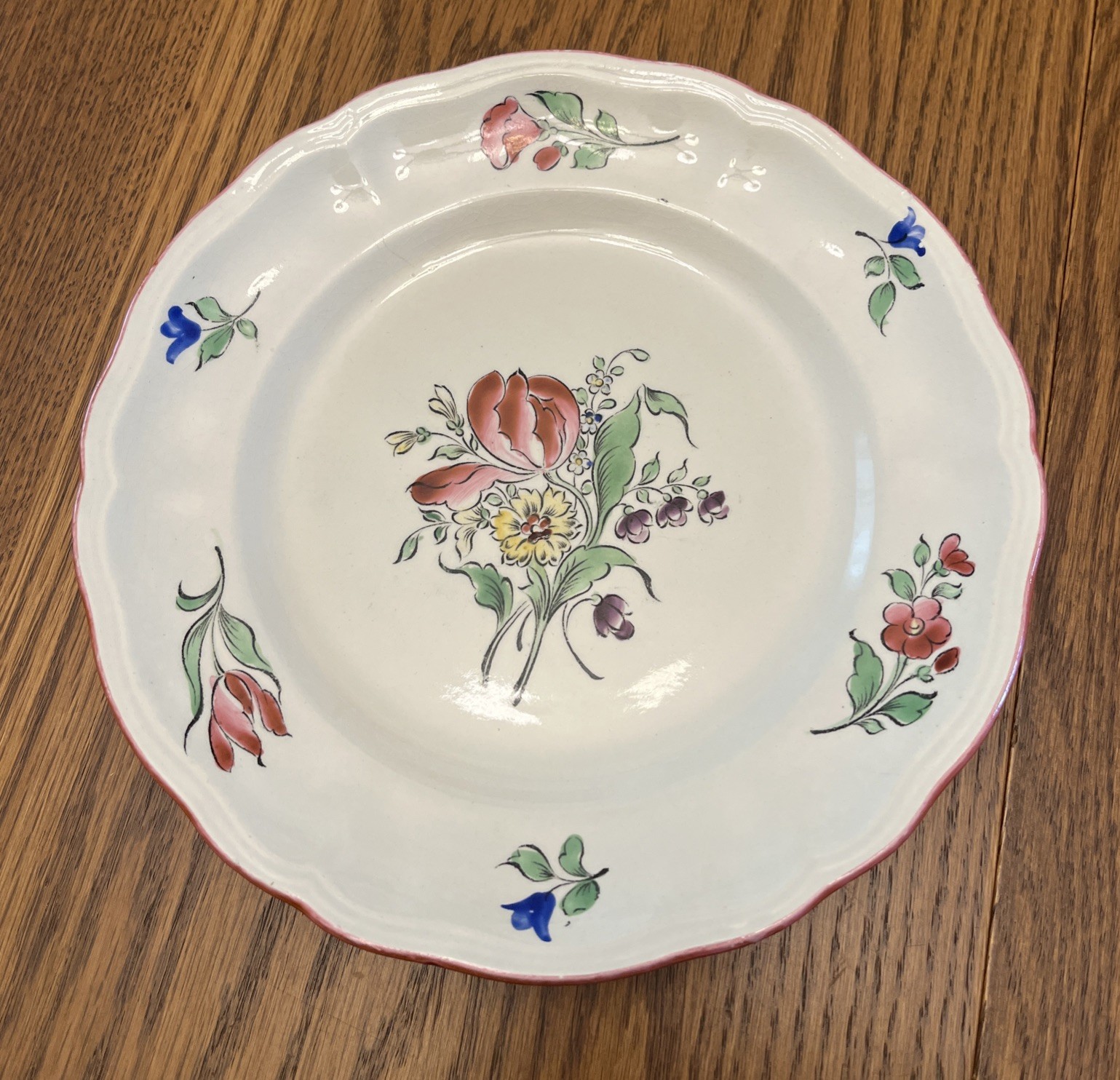 K&G Luneville, France; Old Strasbourg Pattern Set of (2) 7.25”Lunch/Salad Plates