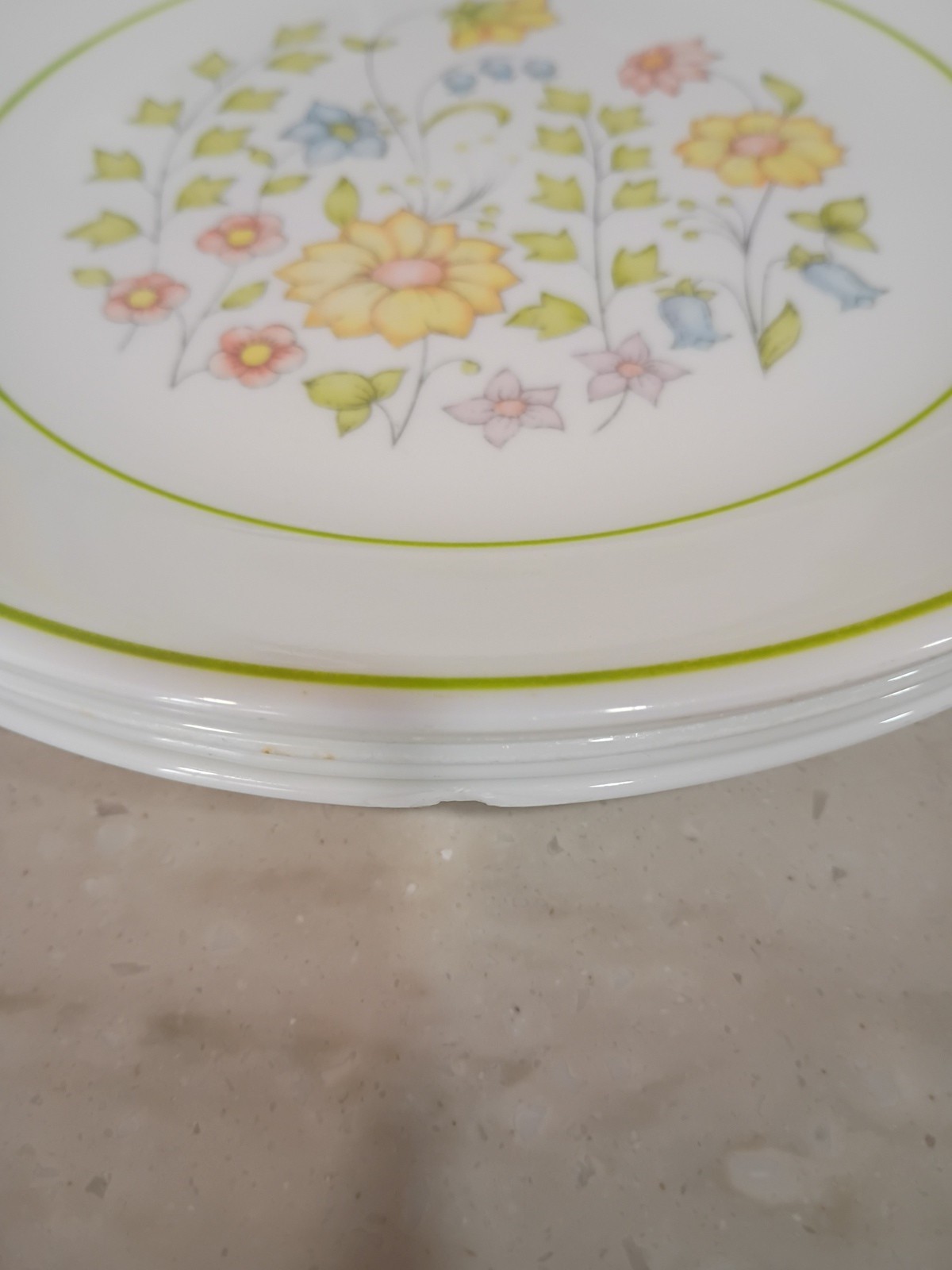 12 CORELLE DISH Lot Spring 5 Salad PLATES 1 Bowl 5 Saucers 1 Tea Coffee Cup