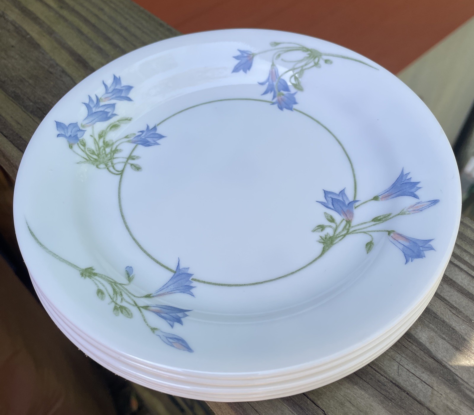 Set Of 6 Corelle Blue Dusk Floral Salad Plates 7 1/4″ New