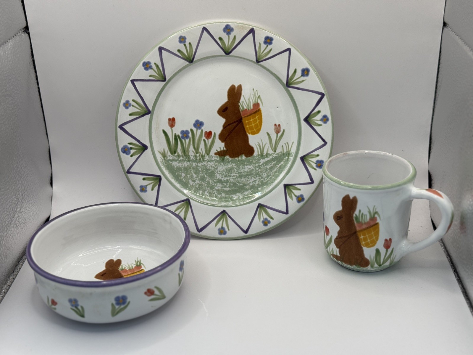 MESA International 3 Piece Child’s Easter Bunny Dinnerware Set