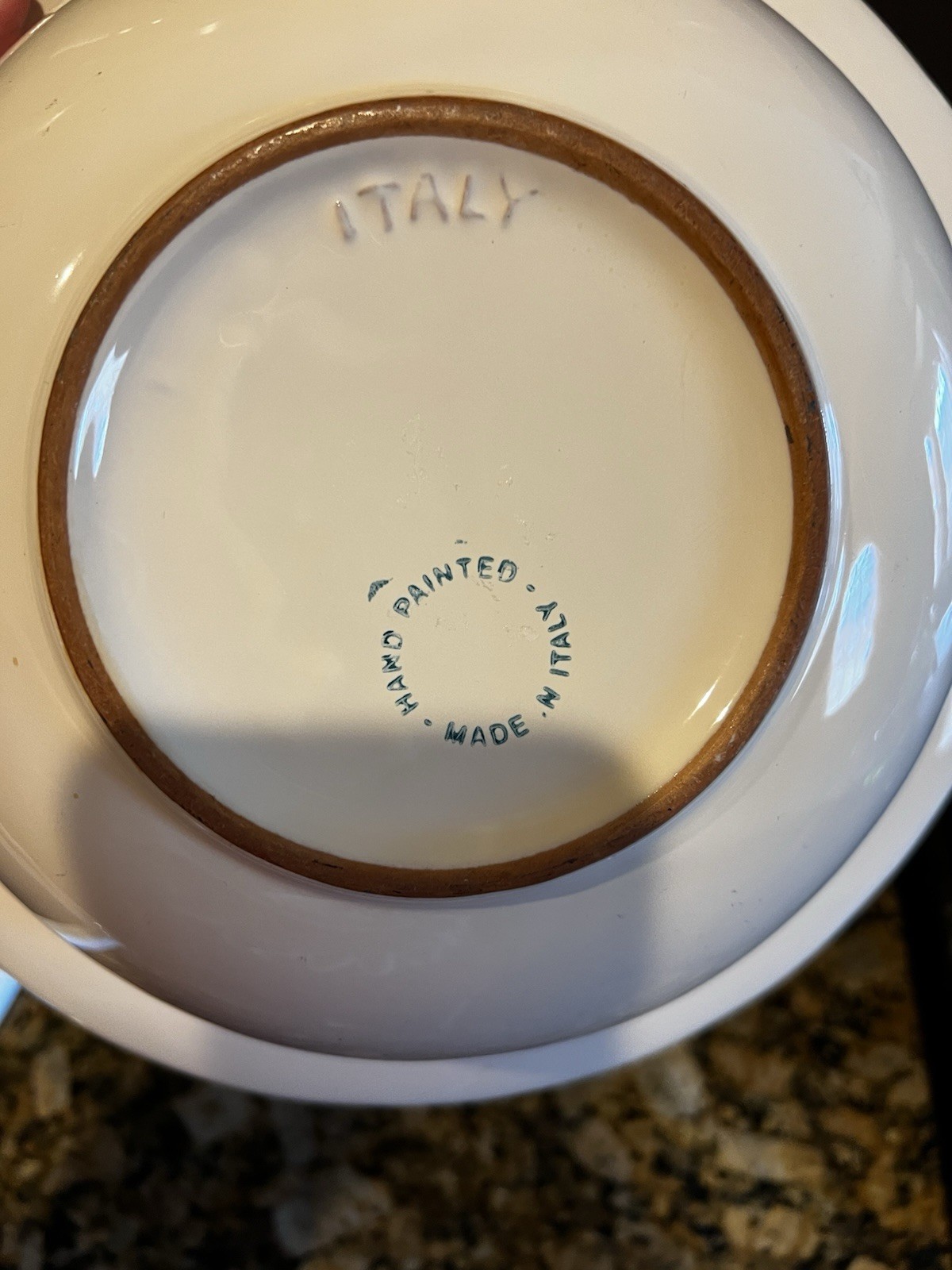 Hand-painted Italian Ceramic Serving Bowl 11 3/4 Inches Made In Italy