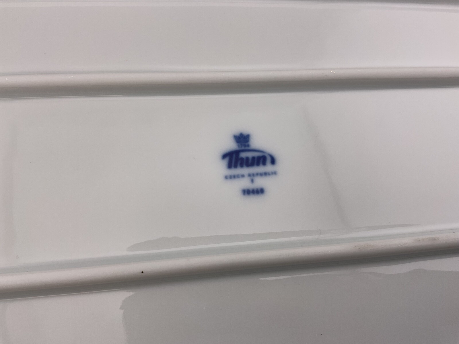 Thun blue onion pattern rectangular porcelain platter/tray