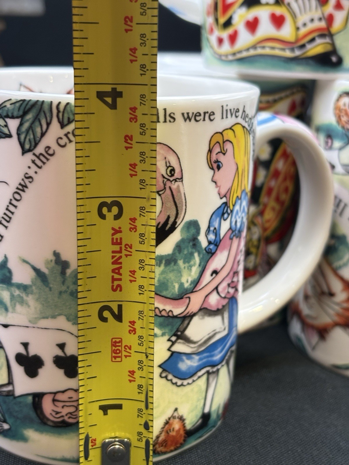 Alice In Wonderland Tea Coffee Mug Paul Cardew Croquet Cheshire Cat Set Of 4