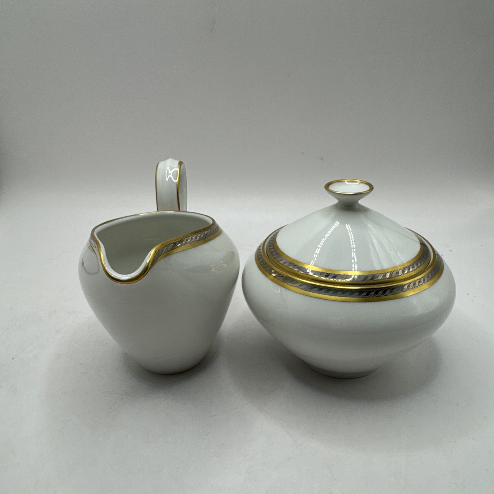 Vintage Heinrich H&C Selb Bavaria Germany Grazie Creamer and Covered Sugar