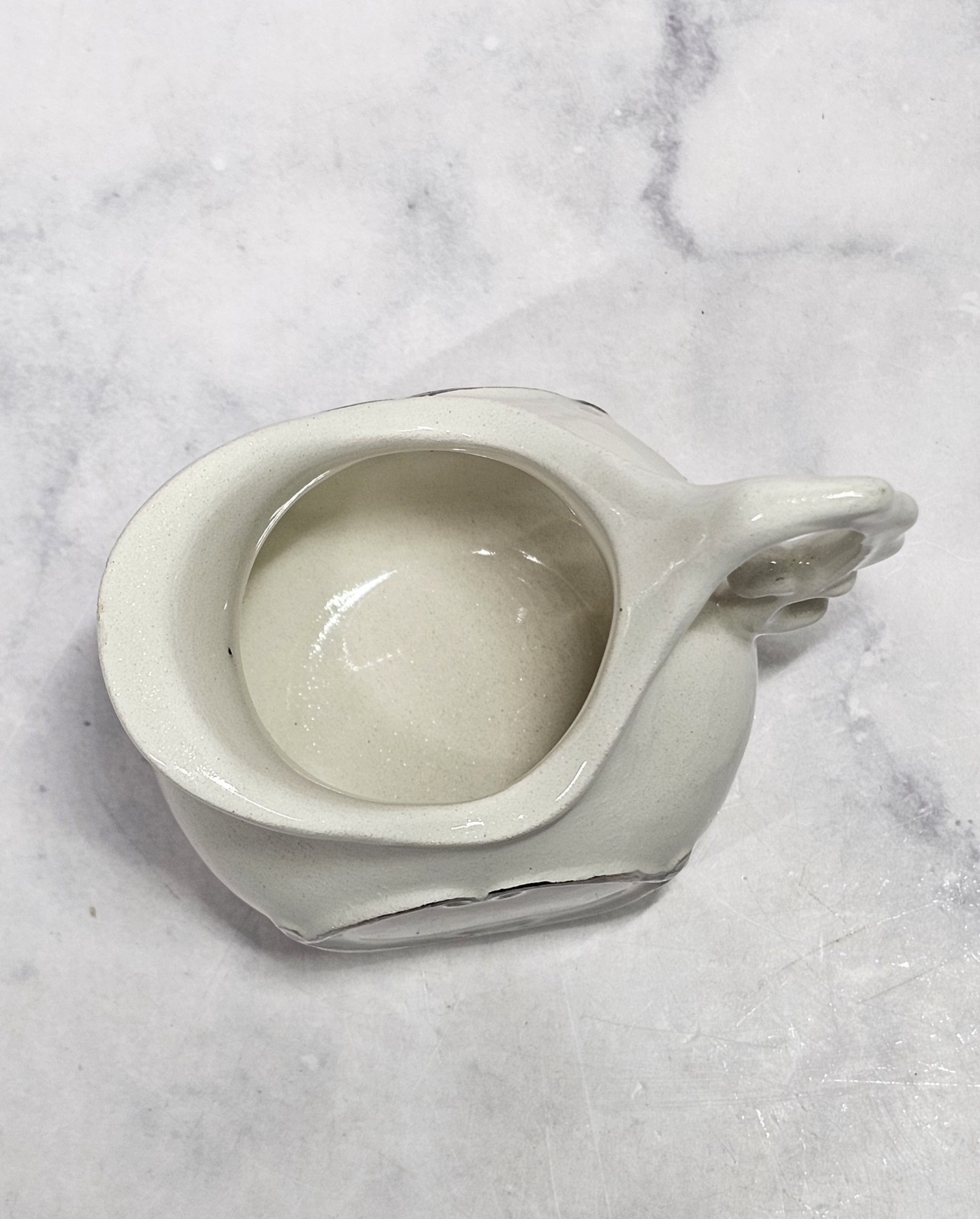 Vintage Studio Pottery Creamer And Sugar Bowl Set With Serving Trays Porcelain