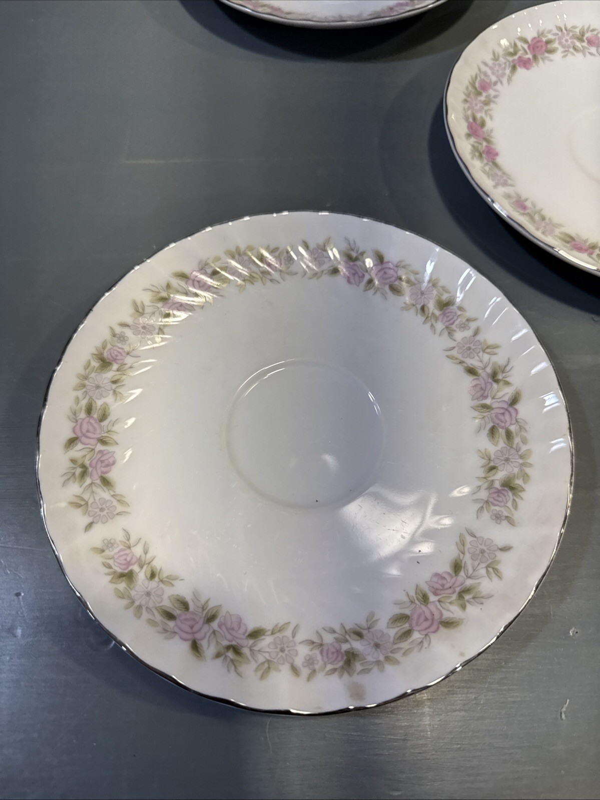 Set Of 5 Teahouse Rose Saucers by Danisco China – Vintage China