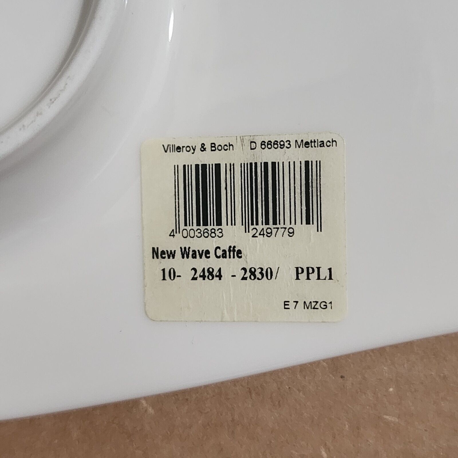 Villeroy & Boch NewWave White Coffee Cup & Saucer Set Porcelain Asymmetrical
