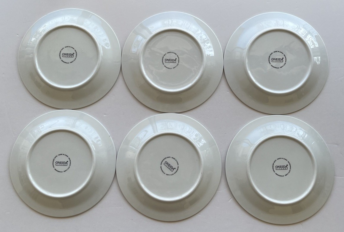 Set Of 6 Rare Oneida Kitchen Bread & Butter Plates Bell Peppers Valencia Vidi