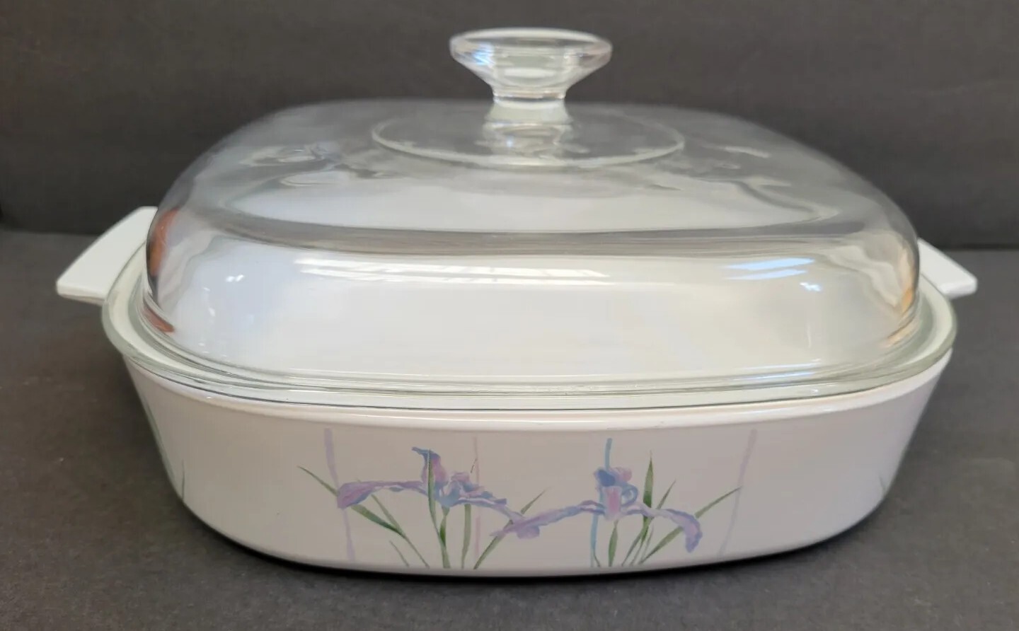 10 pc Corning Shadow Iris Casserole Dishes w/ Pyrex Lids + Corning Lid