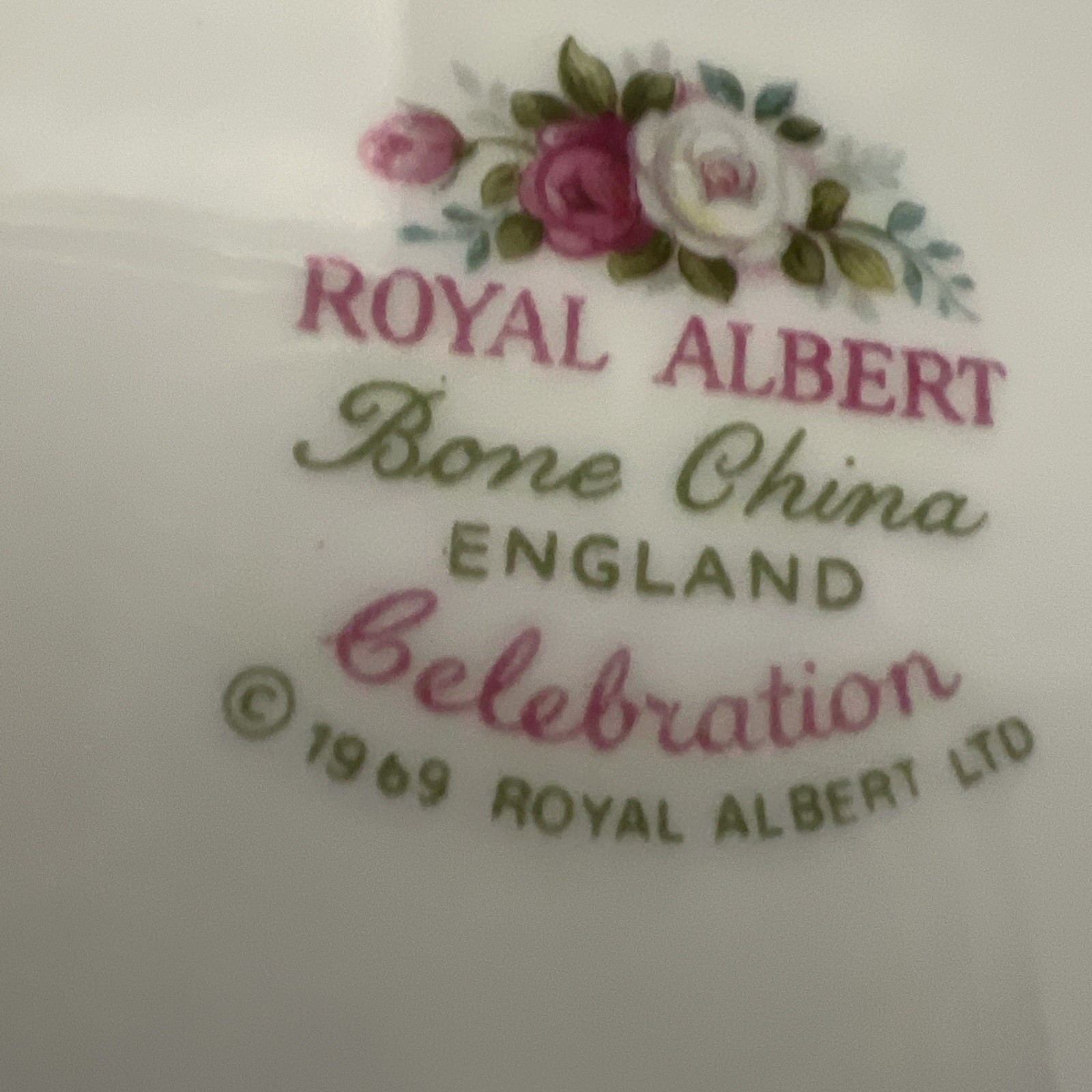 1- Royal Albert England ~ CELEBRATION ~ Rose Floral Fluted Bread Plates 6-1/4”