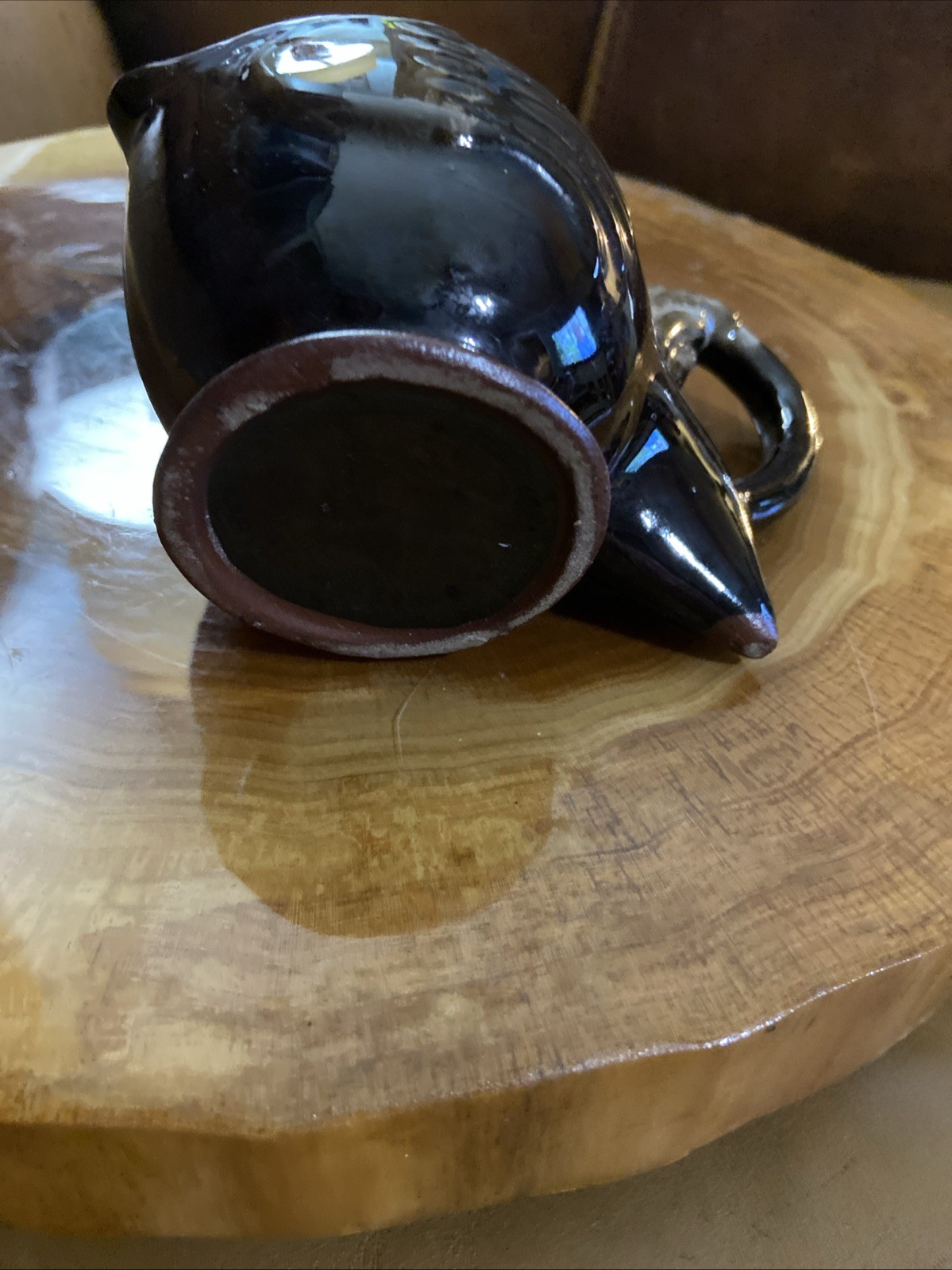 Vintage Drip Glaze Bird Shape Pottery Pitcher/Creamer