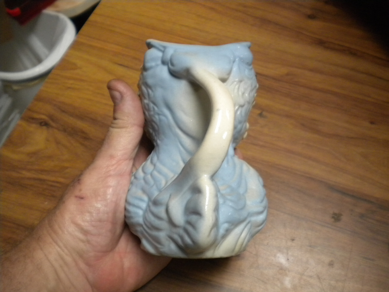 Vintage Shawnee Pottery Ugly Chicken Bird Pitcher American Bisque , see picture