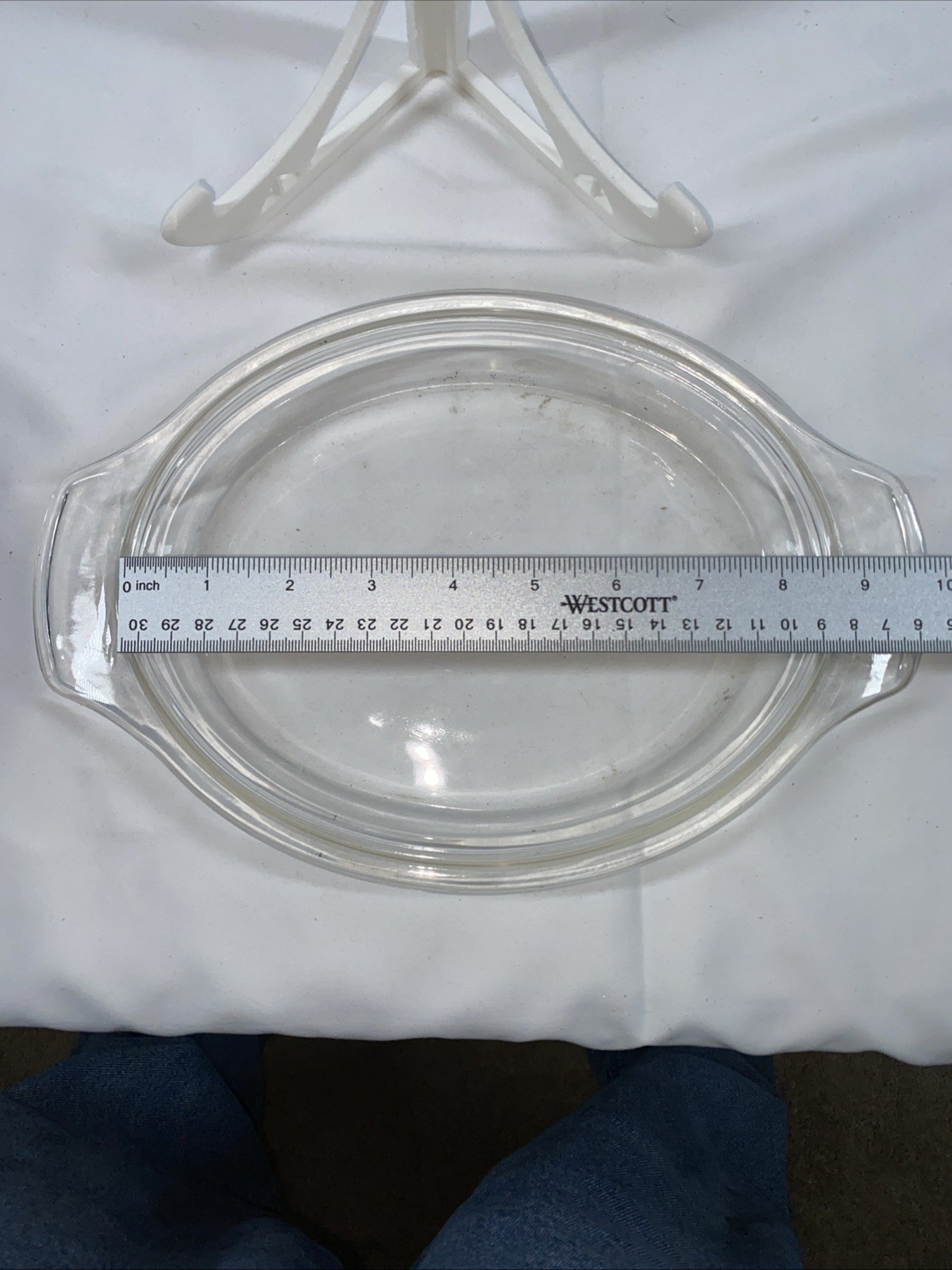 Oval Casserole Replacement Glass Lid. 8.5″ L X 7″ W X 1.5 H