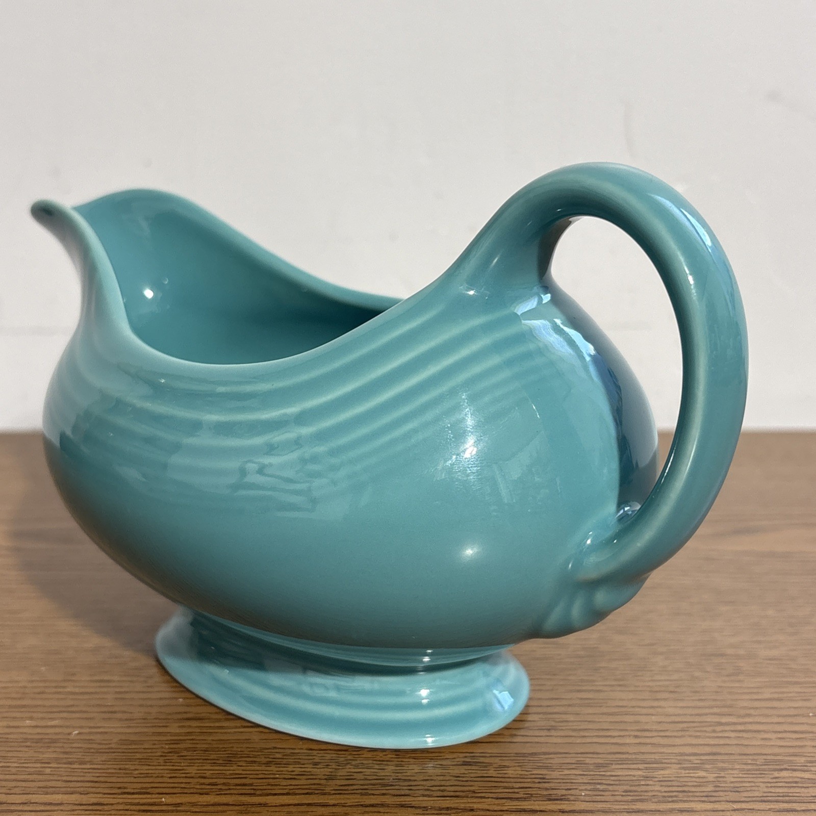 Fiestaware Turquoise Gravy Boat Homer Laughlin Introduced In 1988 Made In USA