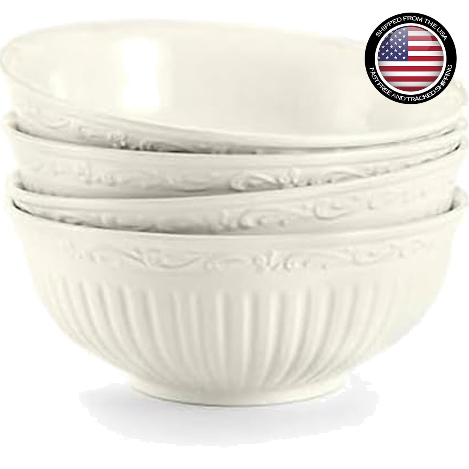 Mikasa DD900-410 Italian Countryside Fruit Bowl, 5-1/4-Inch, Set of 4, 10 ounces