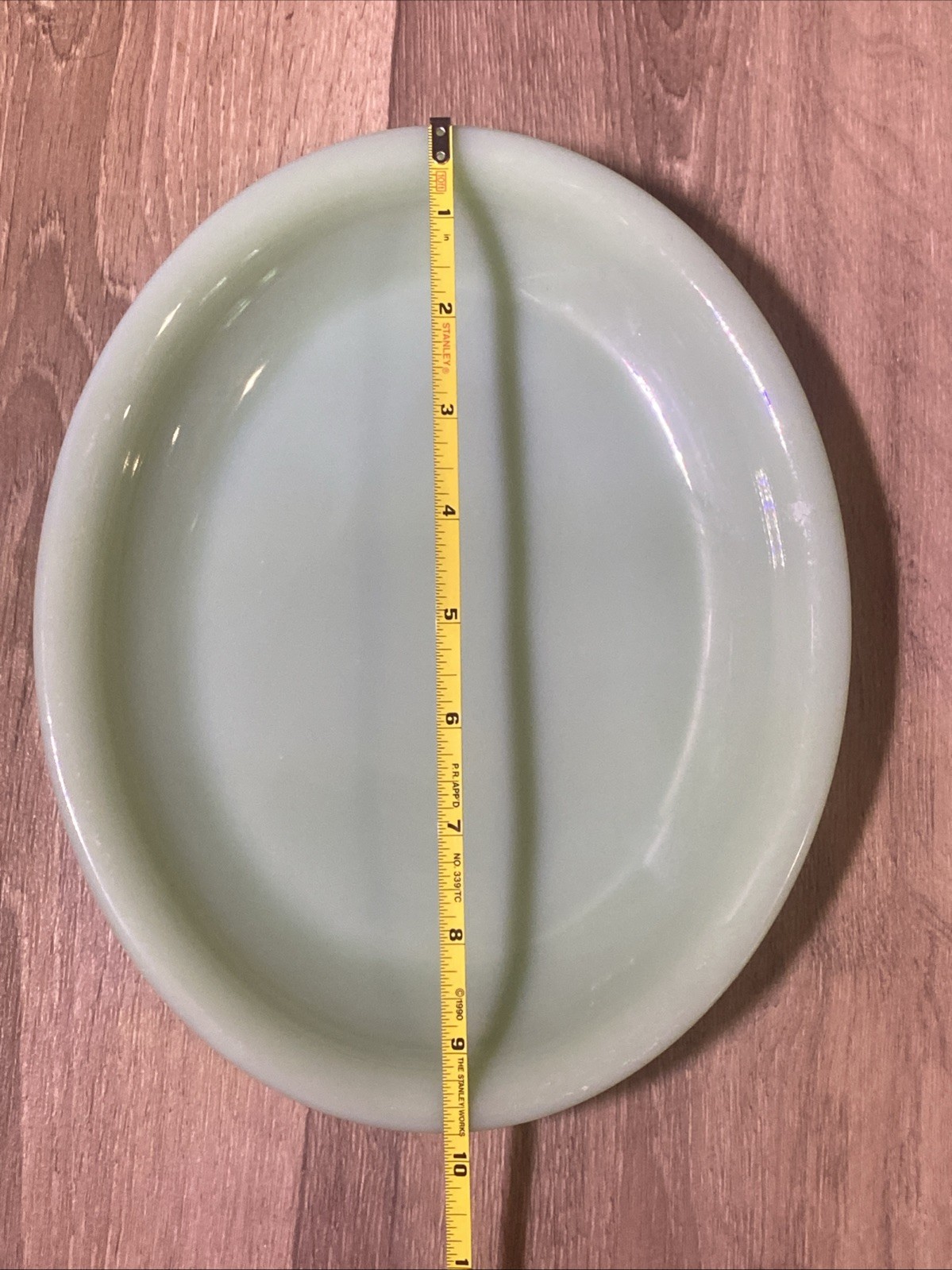 FIRE KING JADEITE Oval Football Platter 9.75 x 7.75 in. ANCHOR HOCKING Rare