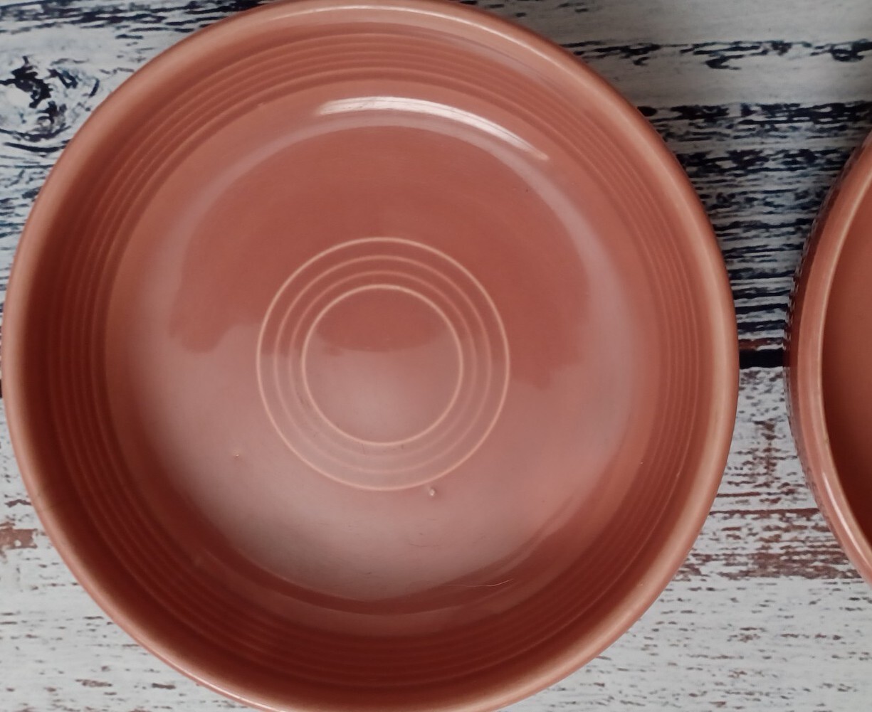 PAIR VINTAGE FIESTA 50’S ROSE 6″ DESSERT BOWL RARE 1950-1959 FLAWLESS CONDITION