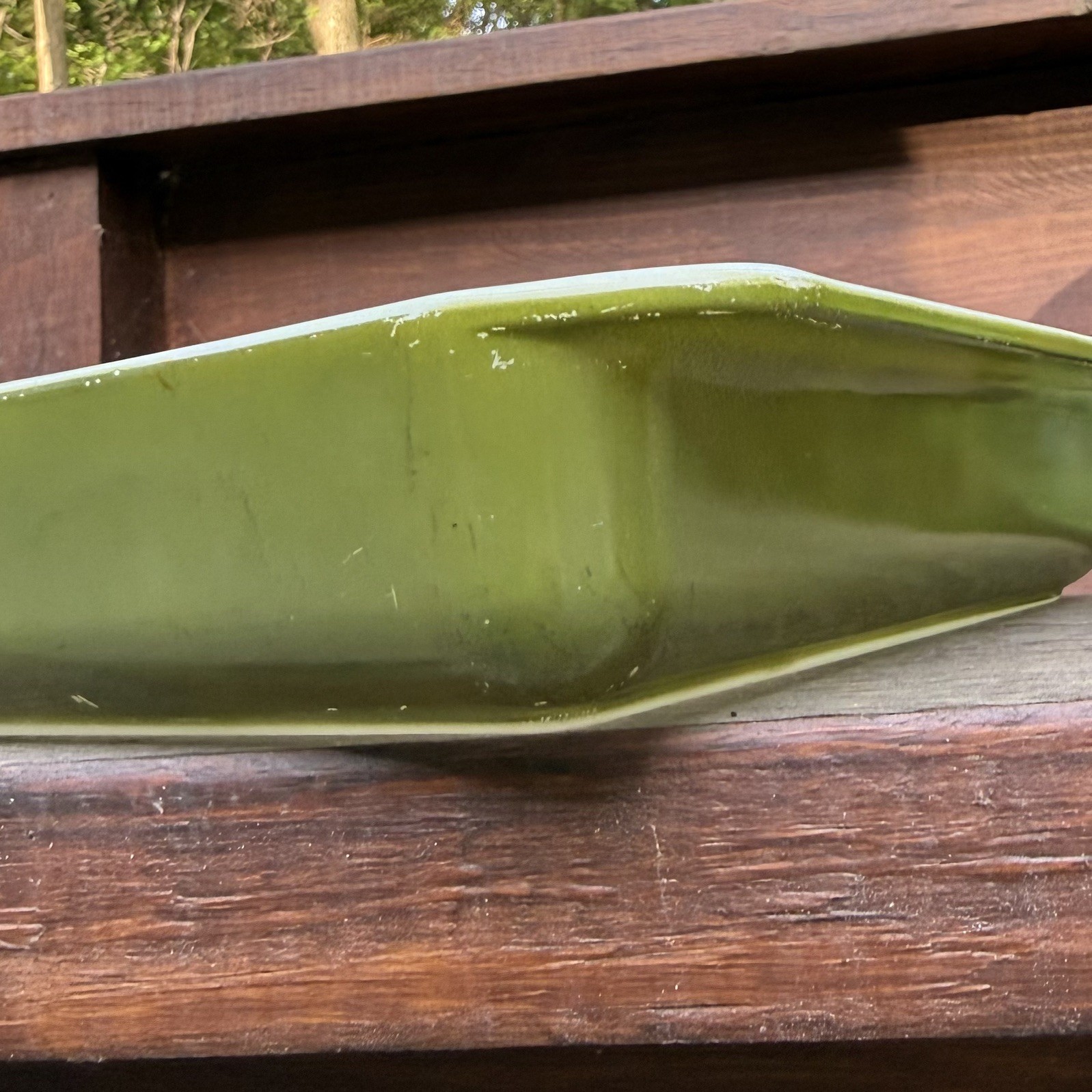 PYREX AVOCADO GREEN LARGE GLASS BAKING DISH 933 Lasagna 13 1/2 x 8 3/4