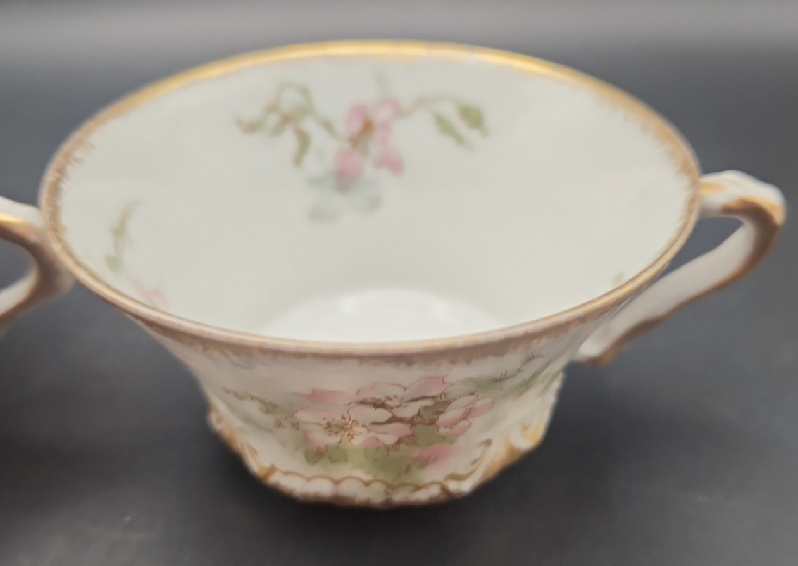 Set of 2 Theodore Haviland Limoges Apple Blossom Tea Cups Memphis Queensware Co.