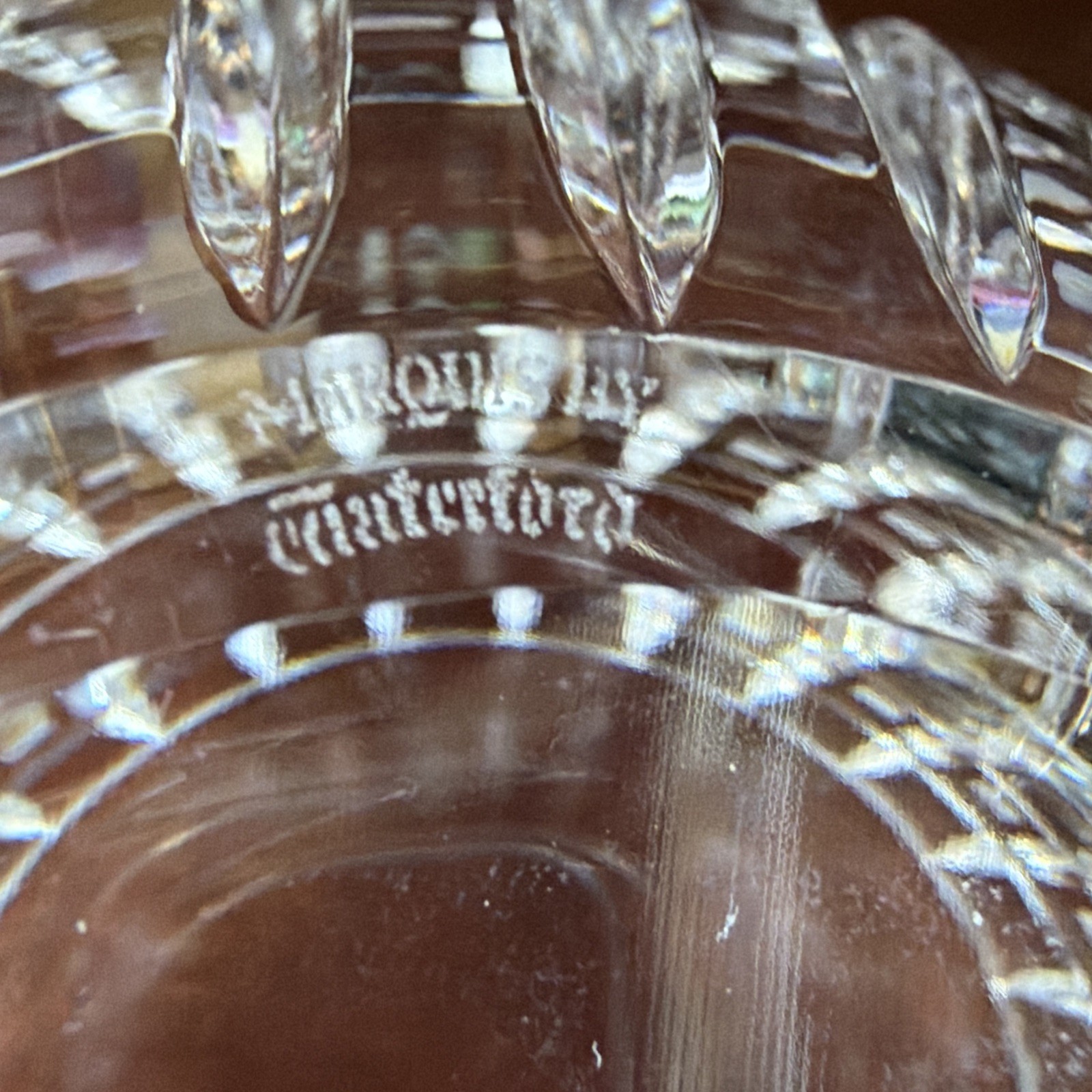 Vintage Large Waterford Marquis “Quadrata” 9.25” Crystal Centerpiece Bowl Signed