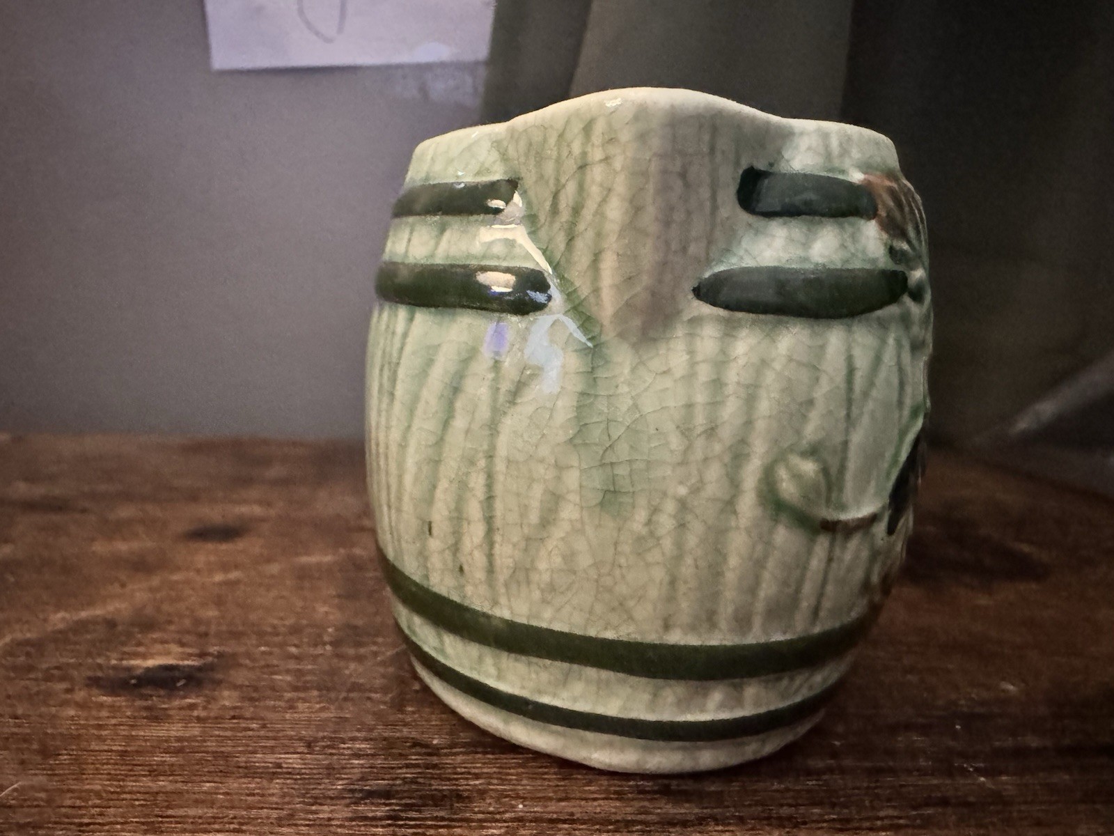 Vintage Majolica Lipper and Mann Apple Creamer Pitcher