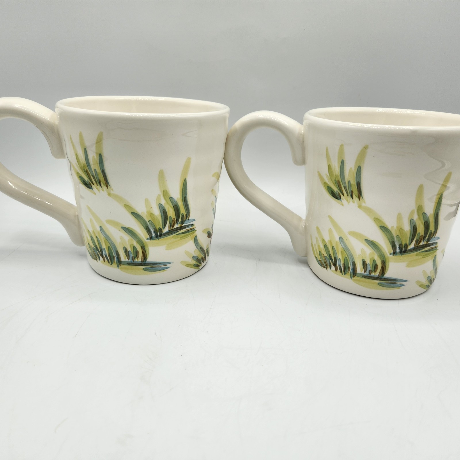 2 Maxcera Watercolor Bunny Rabbit in Grass Mug Cup, Large 20 oz Easter Cup