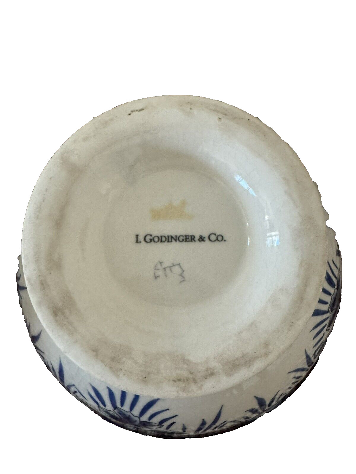 I. Godinger & Co. Italian Cobalt Blue & Terracotta Hand Painted SET